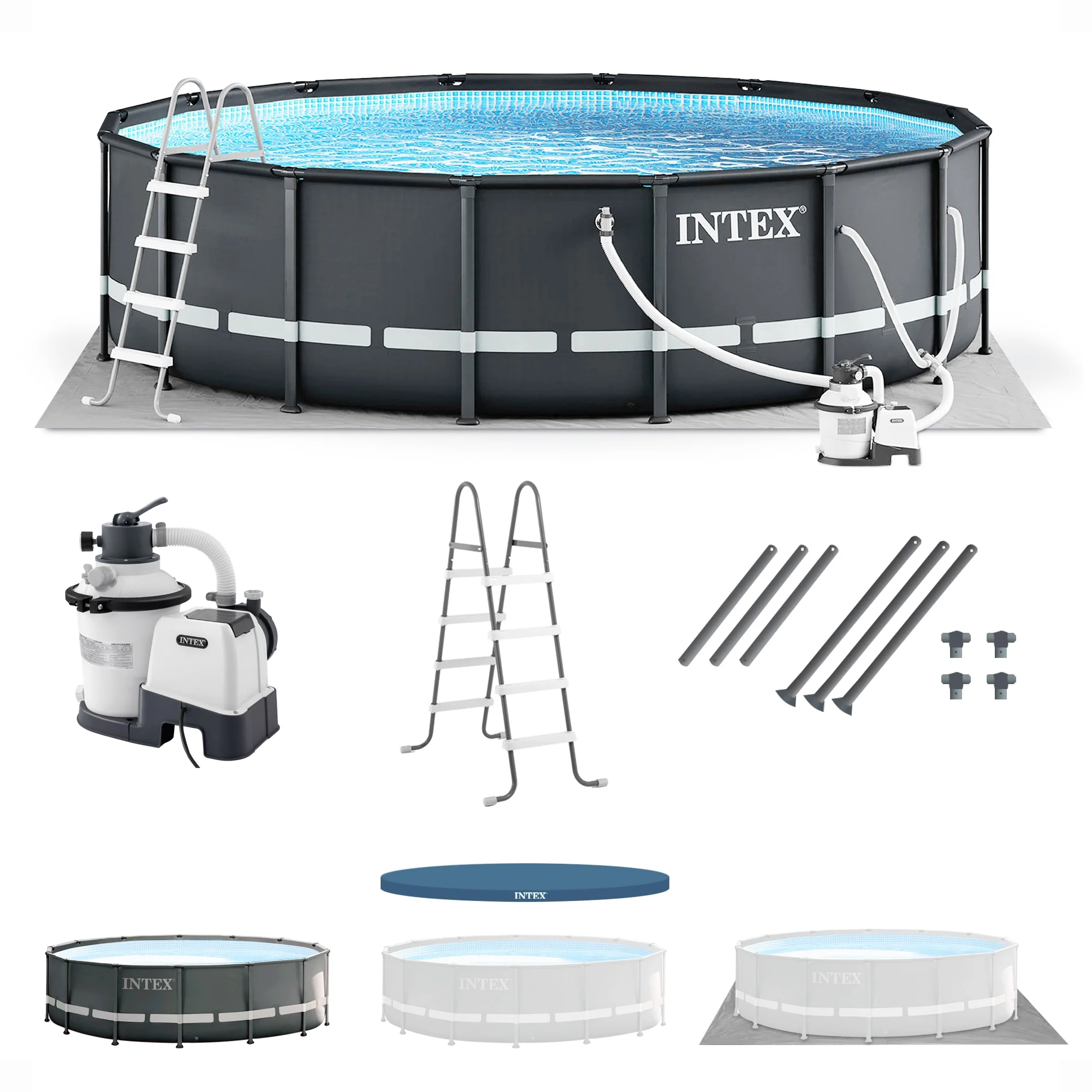 Open Box Ultra XTR 14�� x 42�� Round Above Ground Pool Set w/ Filter Pump