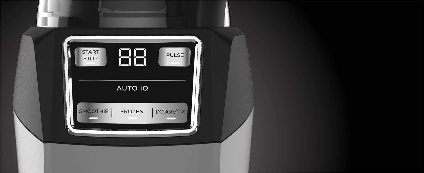 close up of the UI on the ninja compact kitchen system showing the auto-iq feature