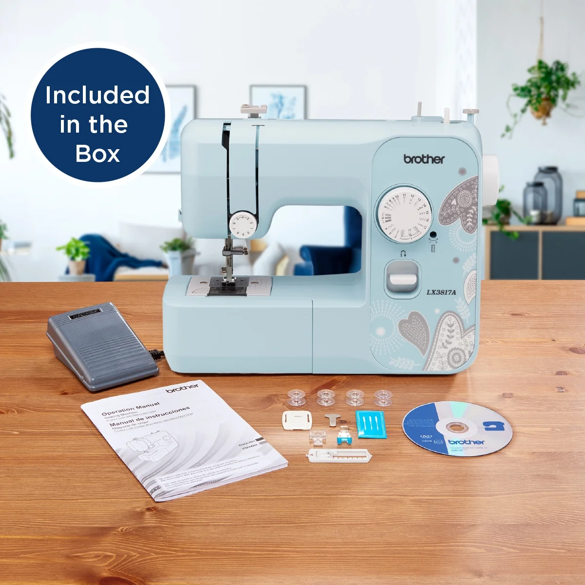 Brother LX3817 - Beginner Sewing Machine, 17 Stiches