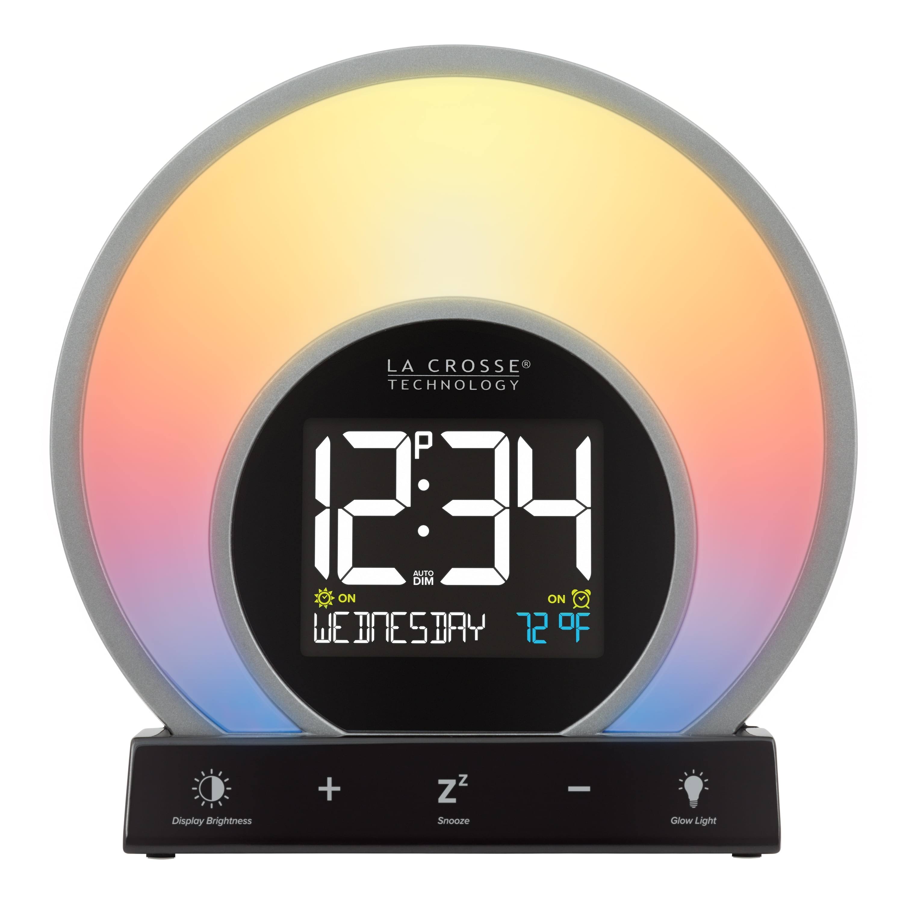 La Crosse W74146 Soluna S Sunrise Light Digital Alarm Clock with USB - Black