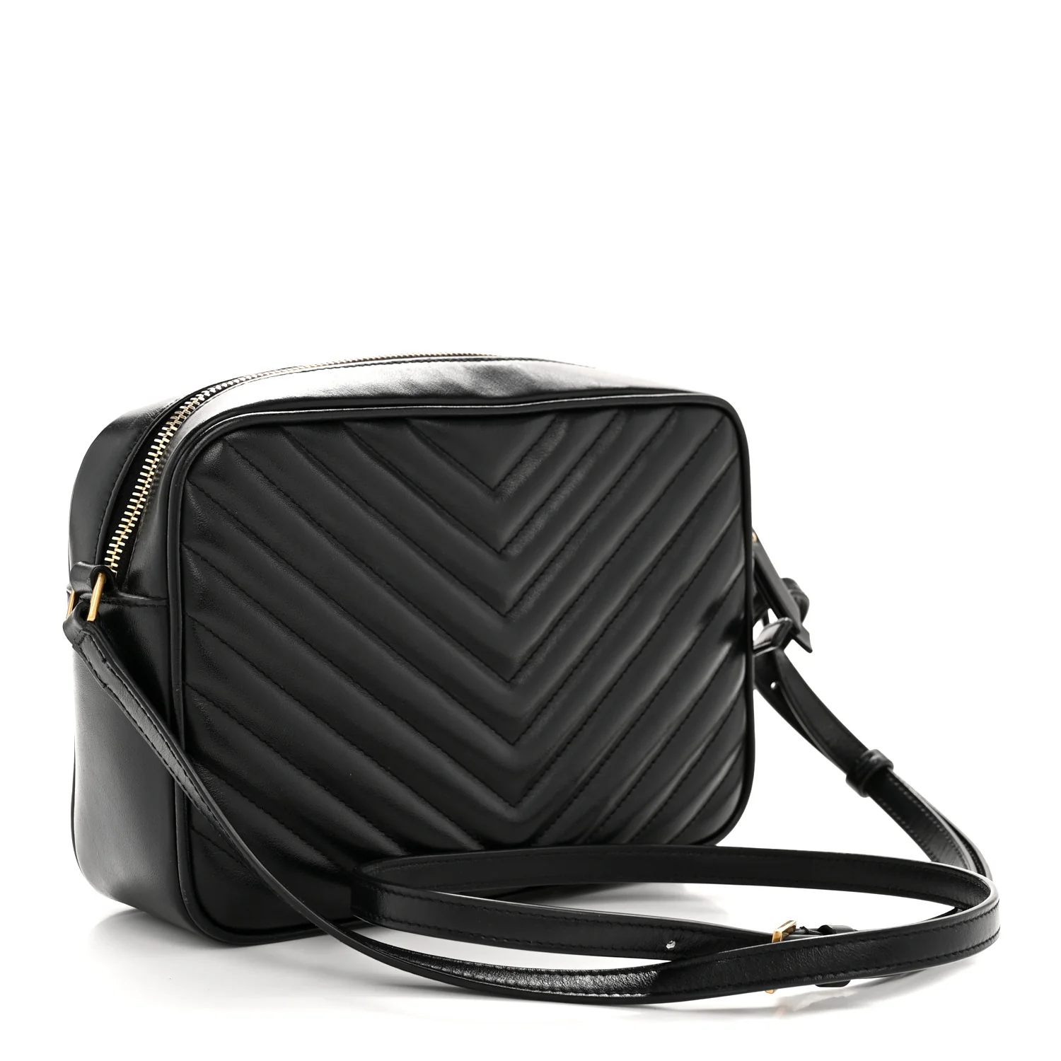 Calfskin Matelasse Monogram Lou Camera Bag Black