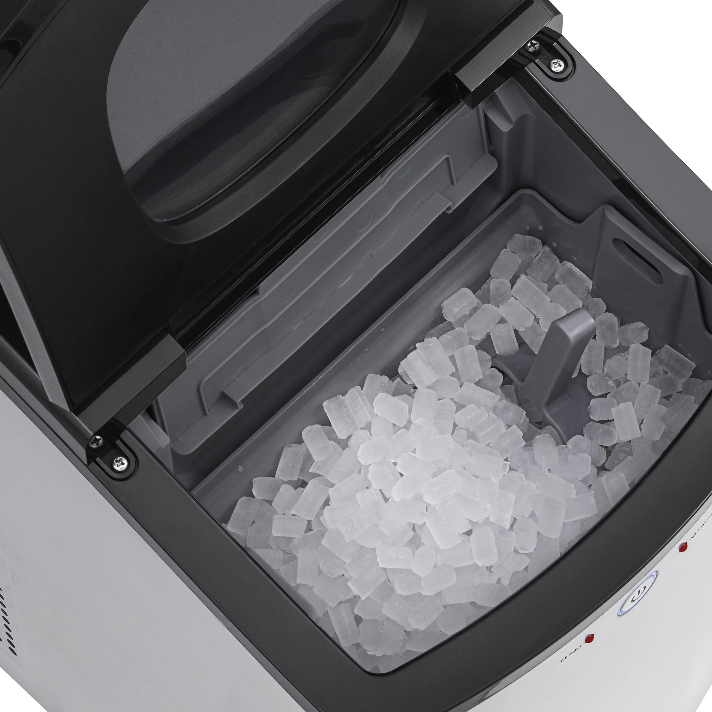 Newair 45 lb. Nugget Countertop Ice Maker, Self - Cleaning, Silver