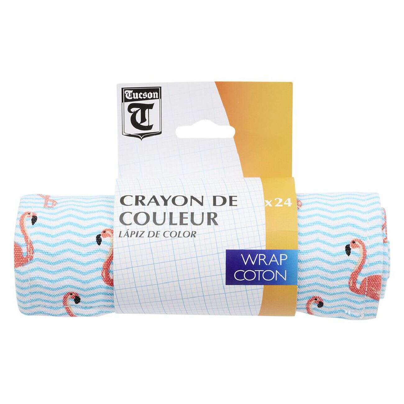 Crayon de couleur avec étui en coton x24