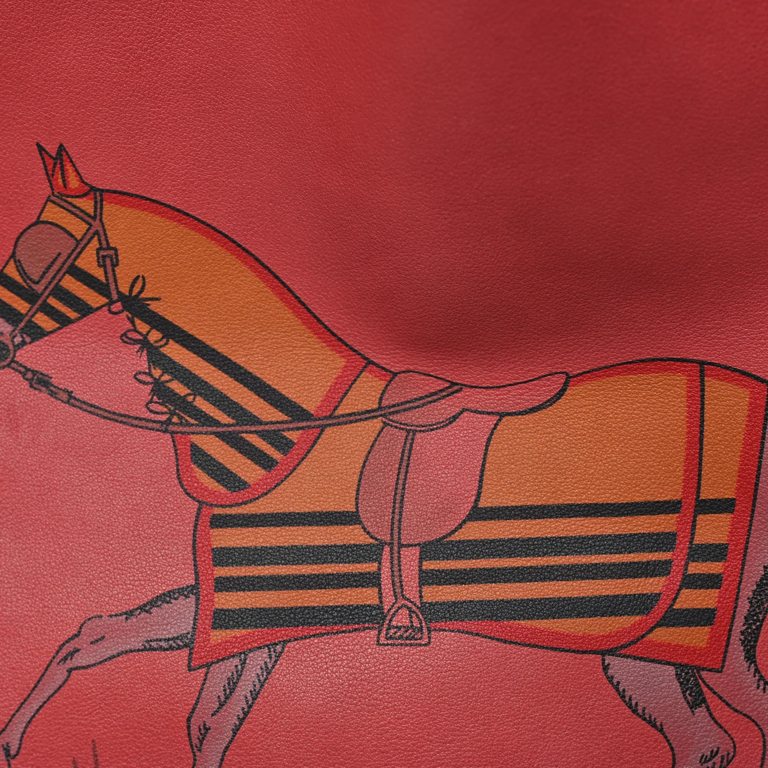 Veau Sikkim Horse Print Double Sens 36 Reversible Tote
