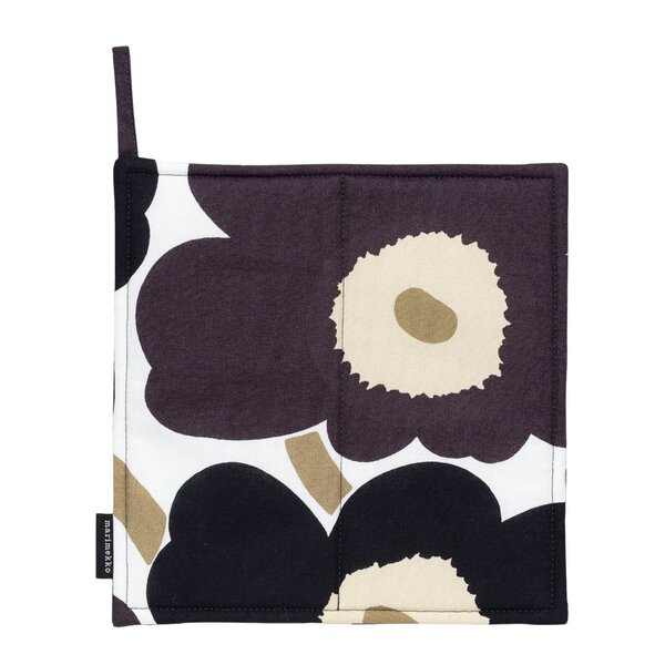 Pieni Unikko gryteklut 22x22 cm hvit/grå/beige