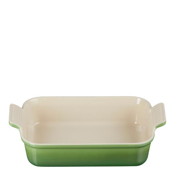 Heritage rektangulær ildfast form 26x19 cm bamboo green