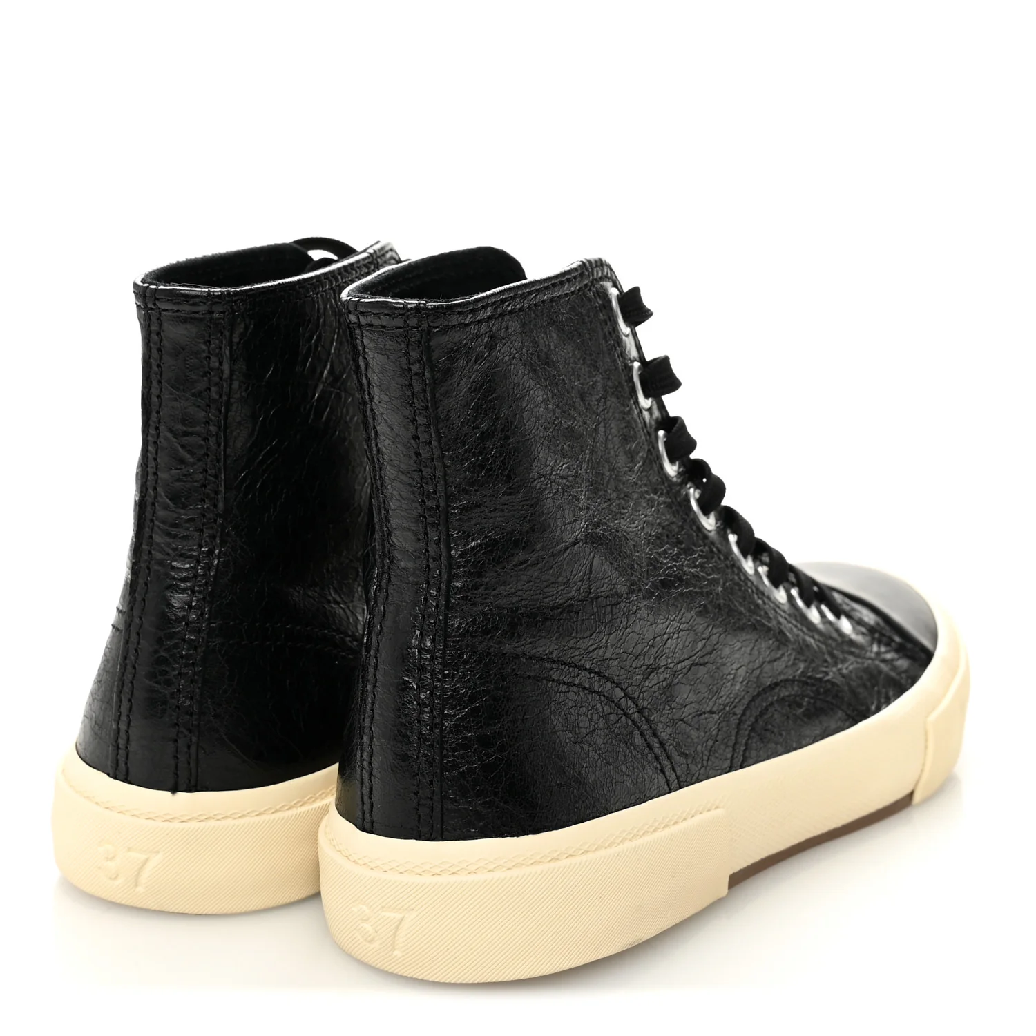 Agneau Arena Womens Paris High Top Sneakers 37 Black