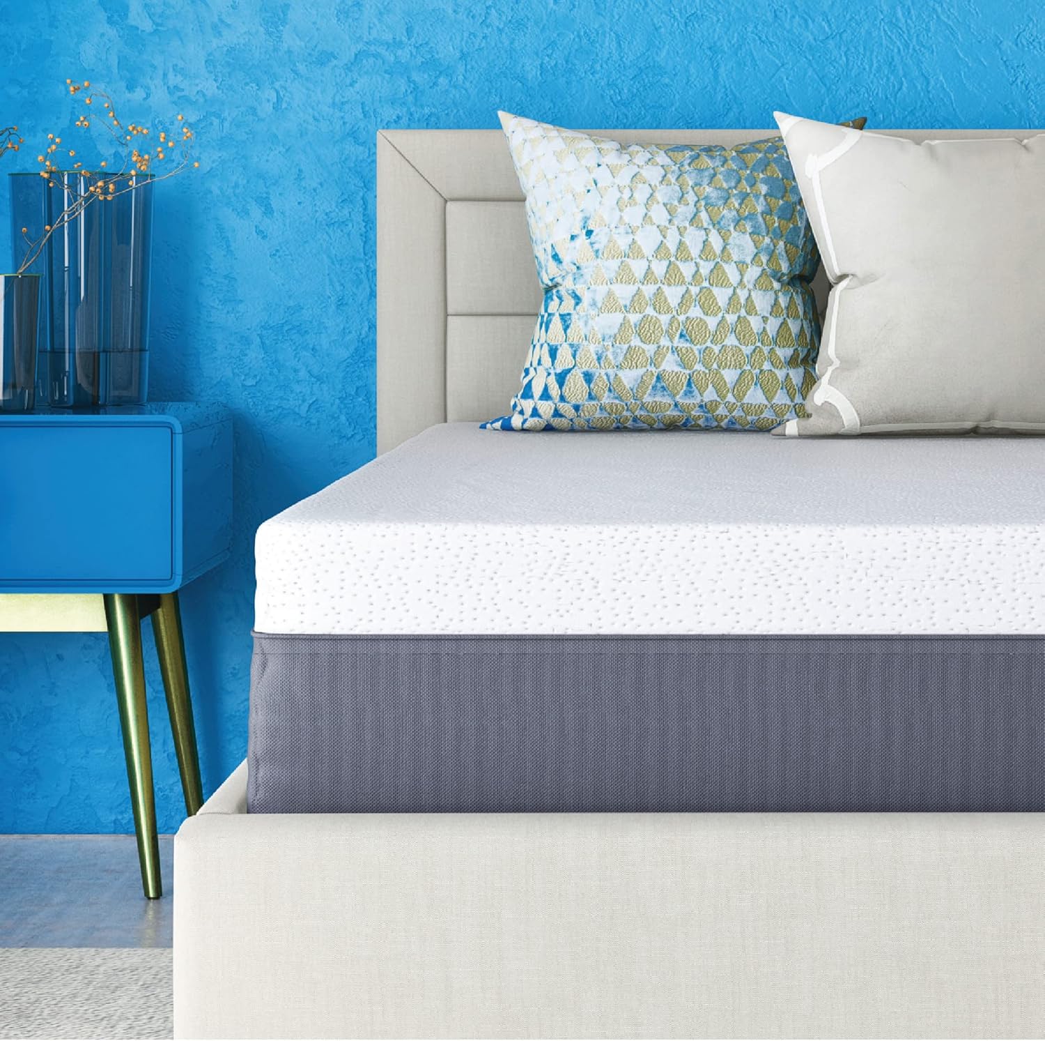 Cool Gel 12 Inch King Mattress Memory Foam Medium Firm, King Size Memory Foam Mattress Cooling, Made in the USA, 12