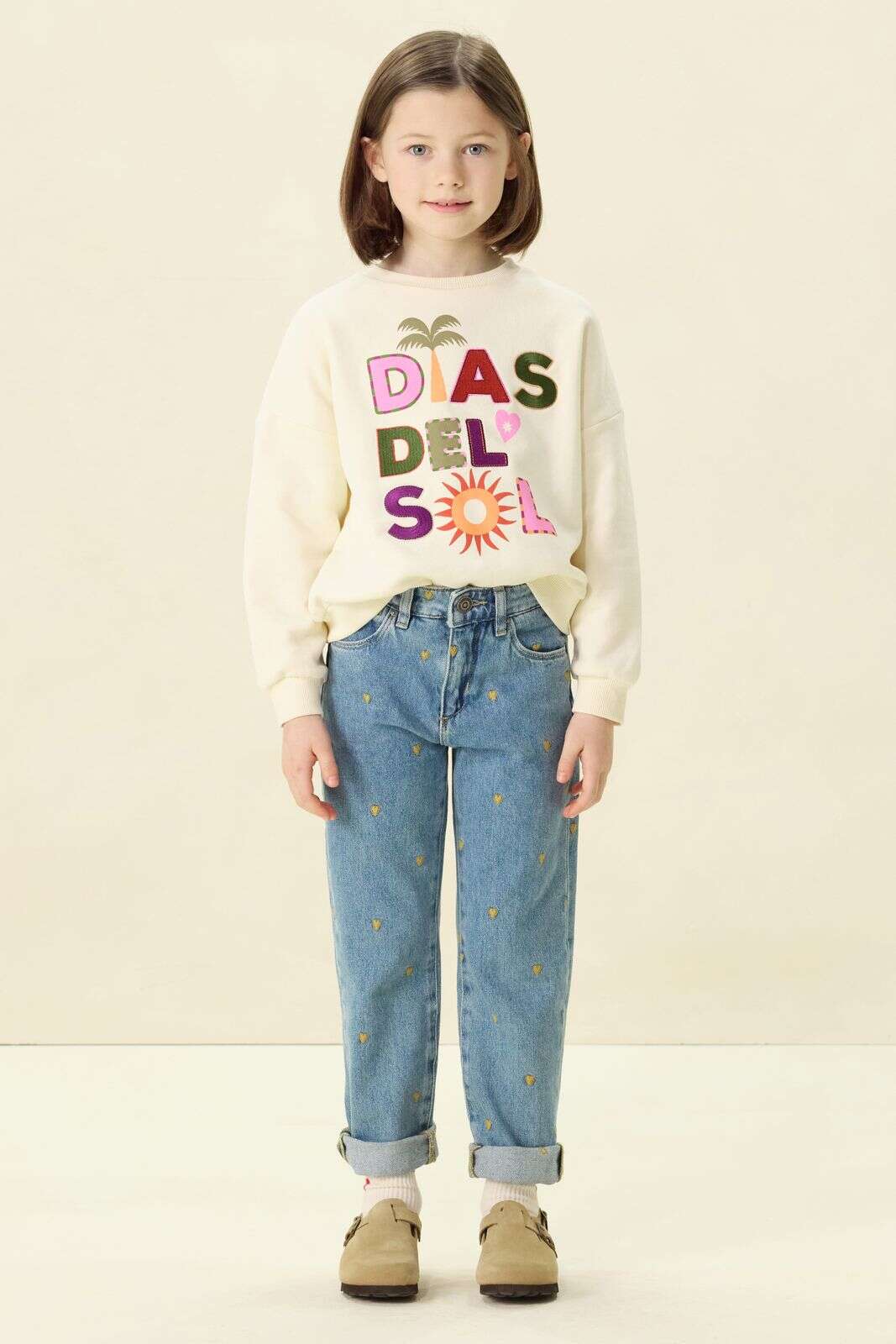 Witte sweater met artwork