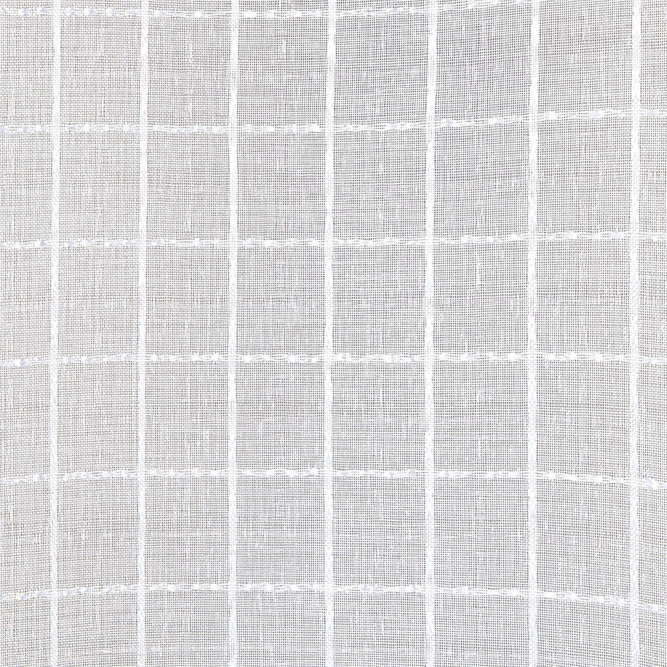 Voilage à oeillets quadrillage blanc