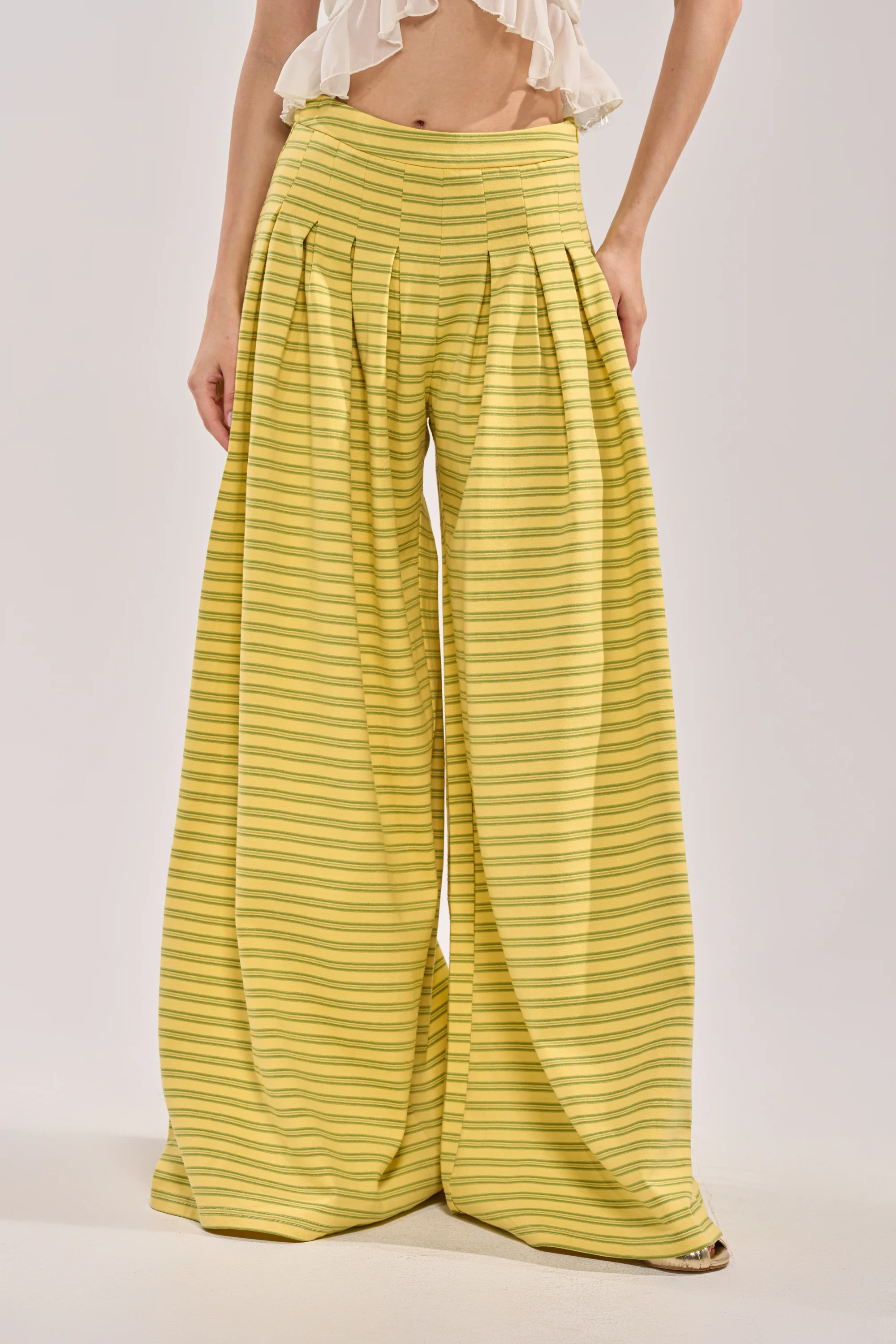 SILVER COAST YELLOW STRIPE TROUSER - Akira Store