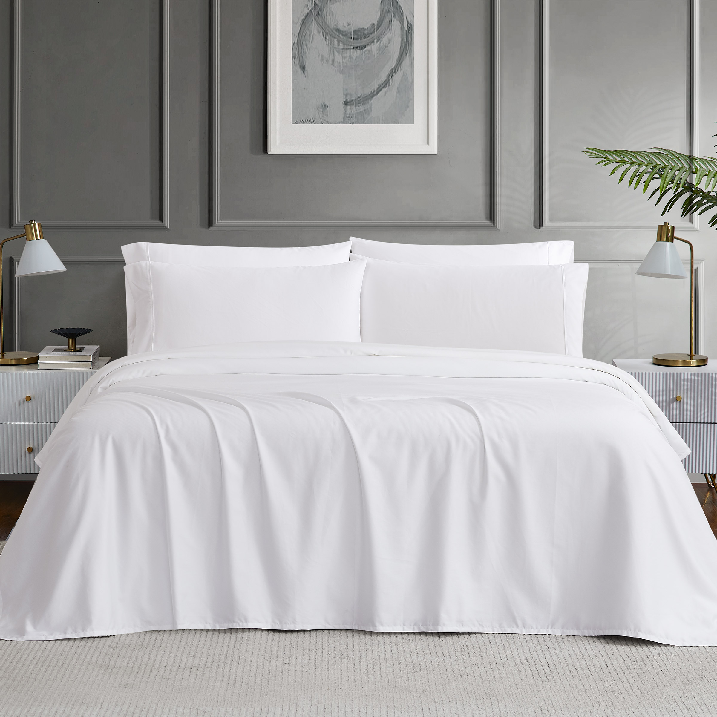 Hotel Signature Egyptian Cotton 400 Thread Count 6 - Piece Sheet Set