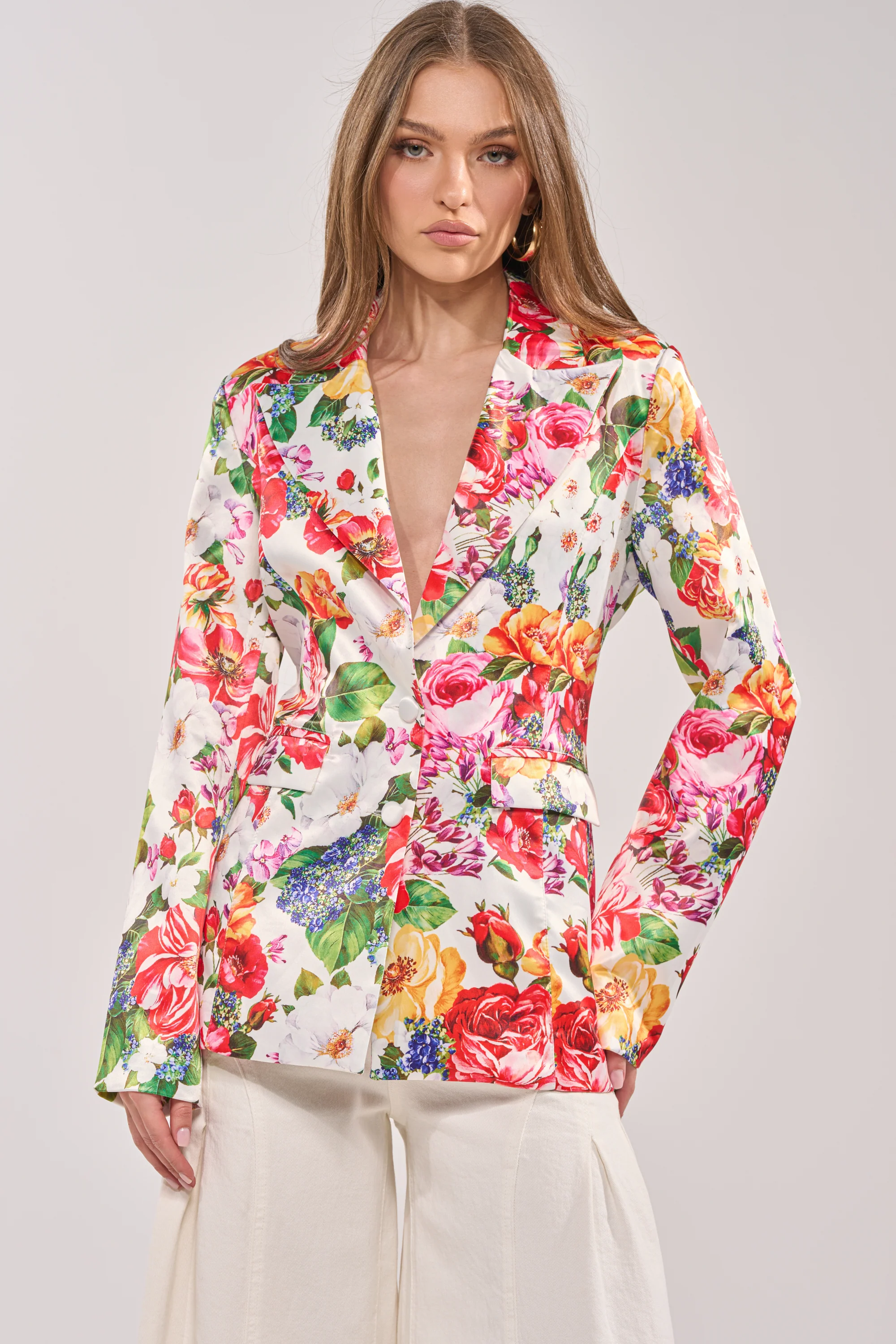 ALESSANDRA SATIN BLAZER - Akira Store