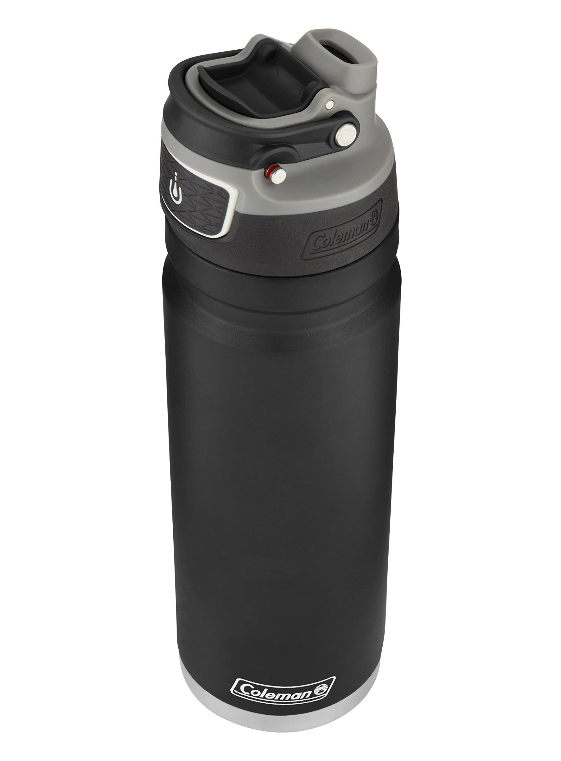 Coleman Autoseal Freeflow Stainless Steel Insulated Water Bottle, 24 oz, Black