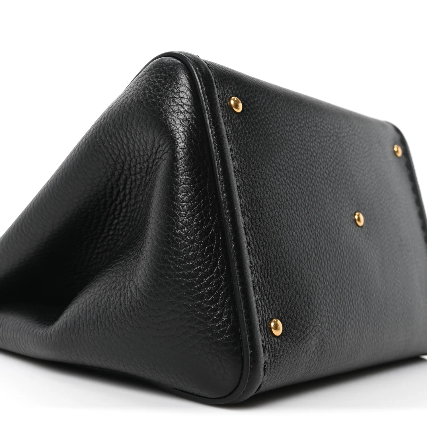 Soft Grainy Calfskin Alltime Medium Handbag Black