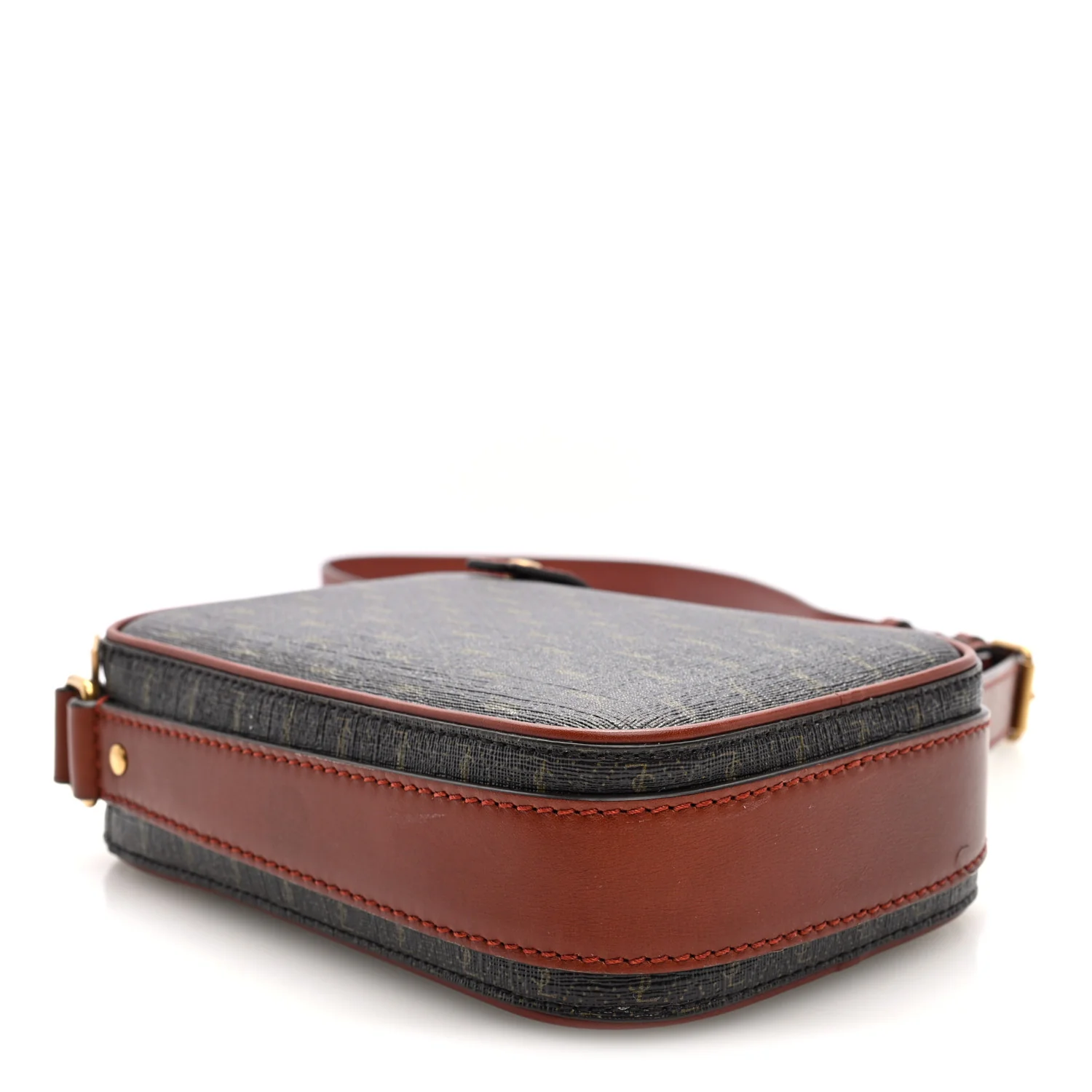 Canvas Smooth Calfskin Le Monogramme Crossbody Pouch Chestnut