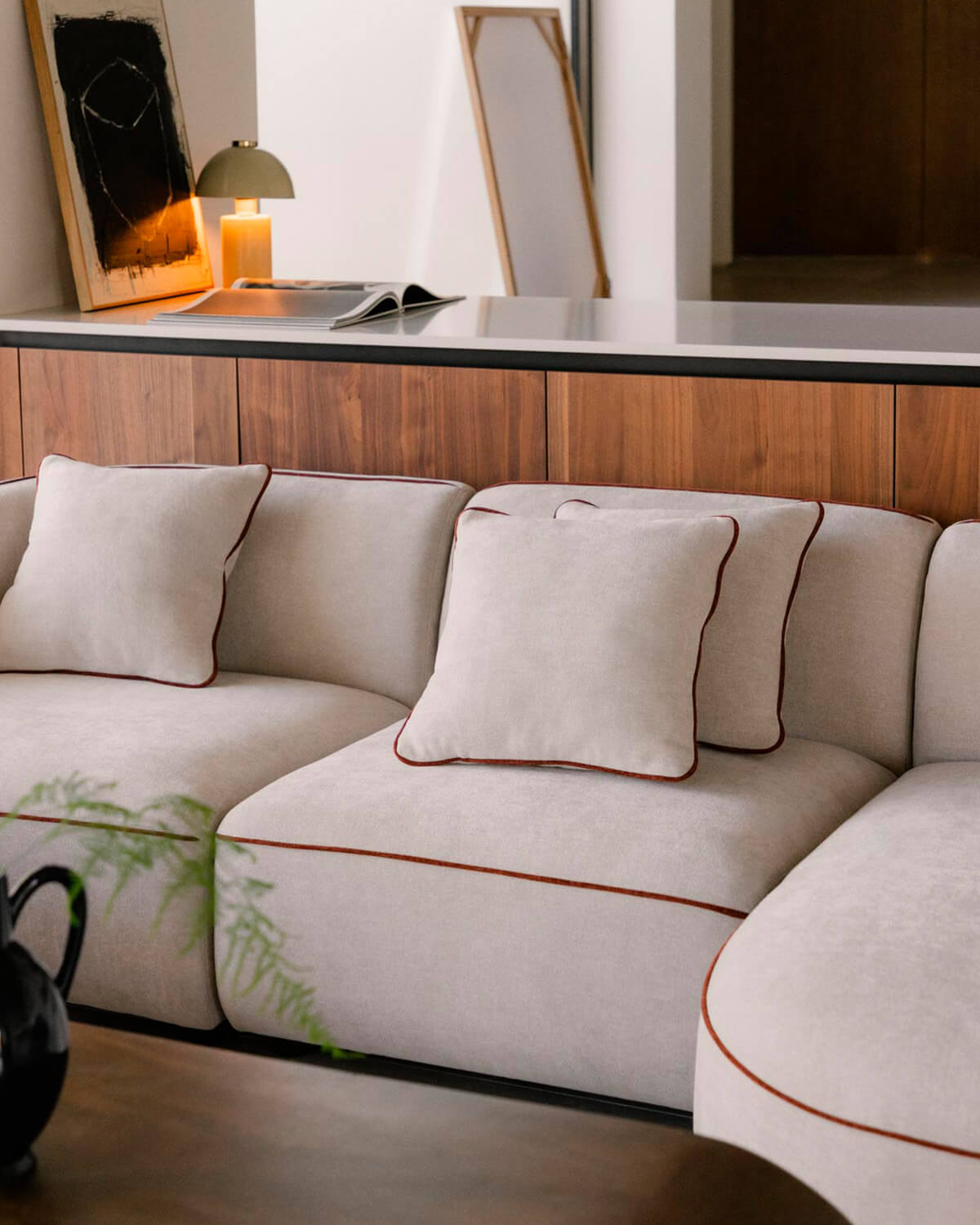 Ilham - Módulo Sillón de Tela para Sofá Ilham