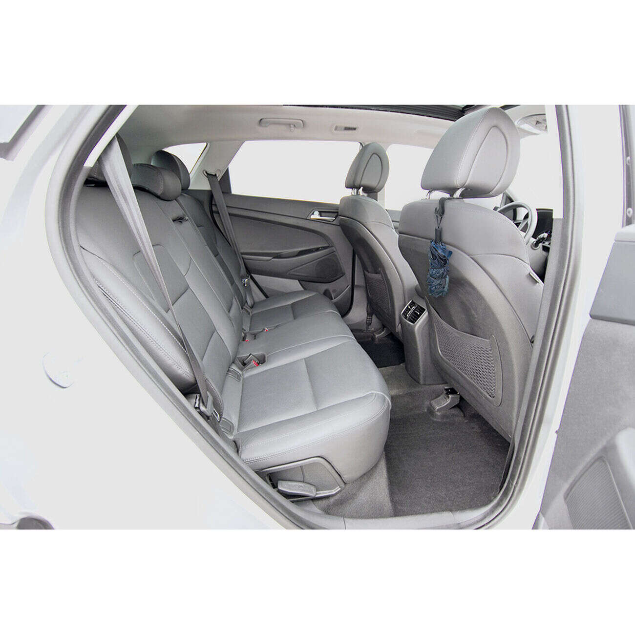 Crochet rangement appuie-tête noir double (4 pièces)