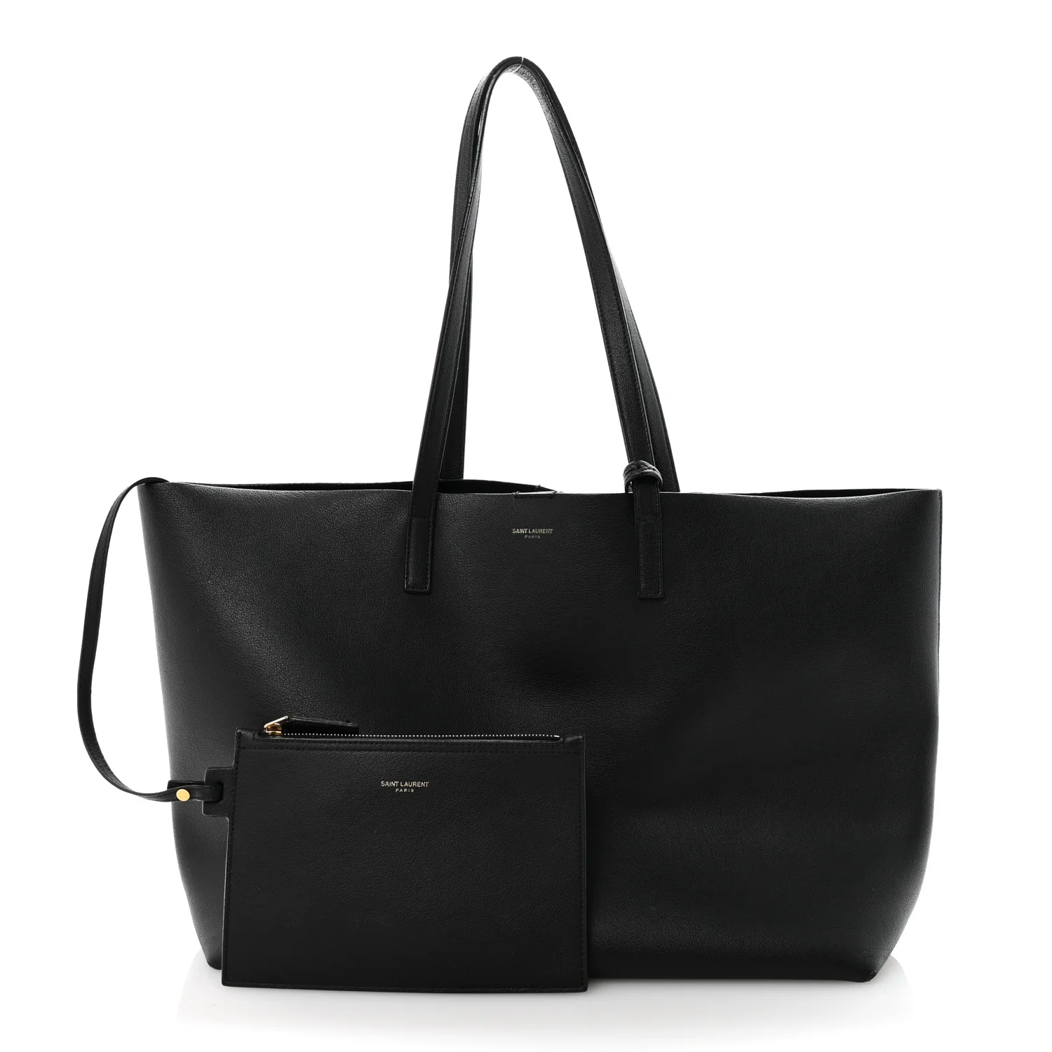 Calfskin Large Shopping Tote Black