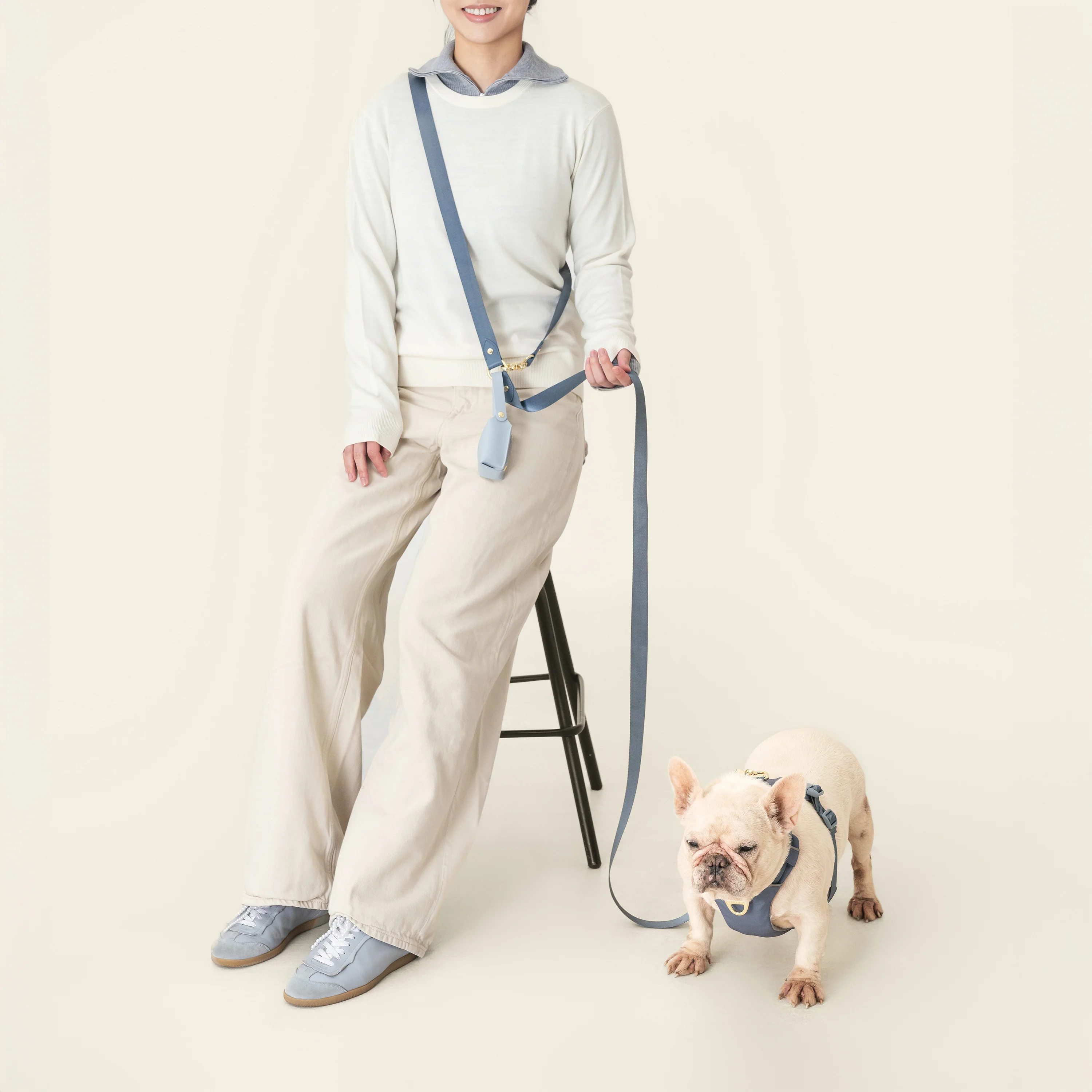 Crossbody Leash - Stone Blue