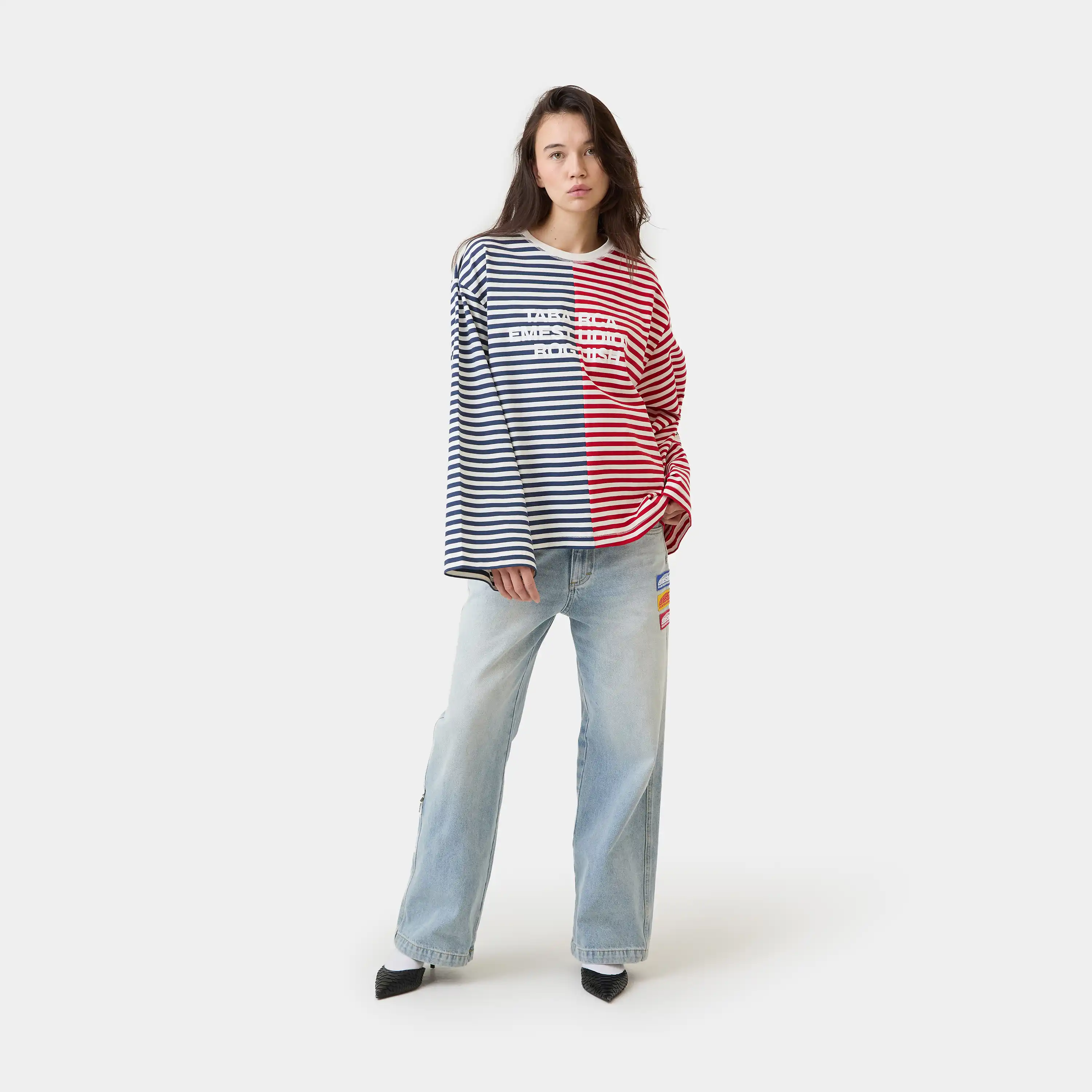 Roguish Navy Striped Long Sleeve