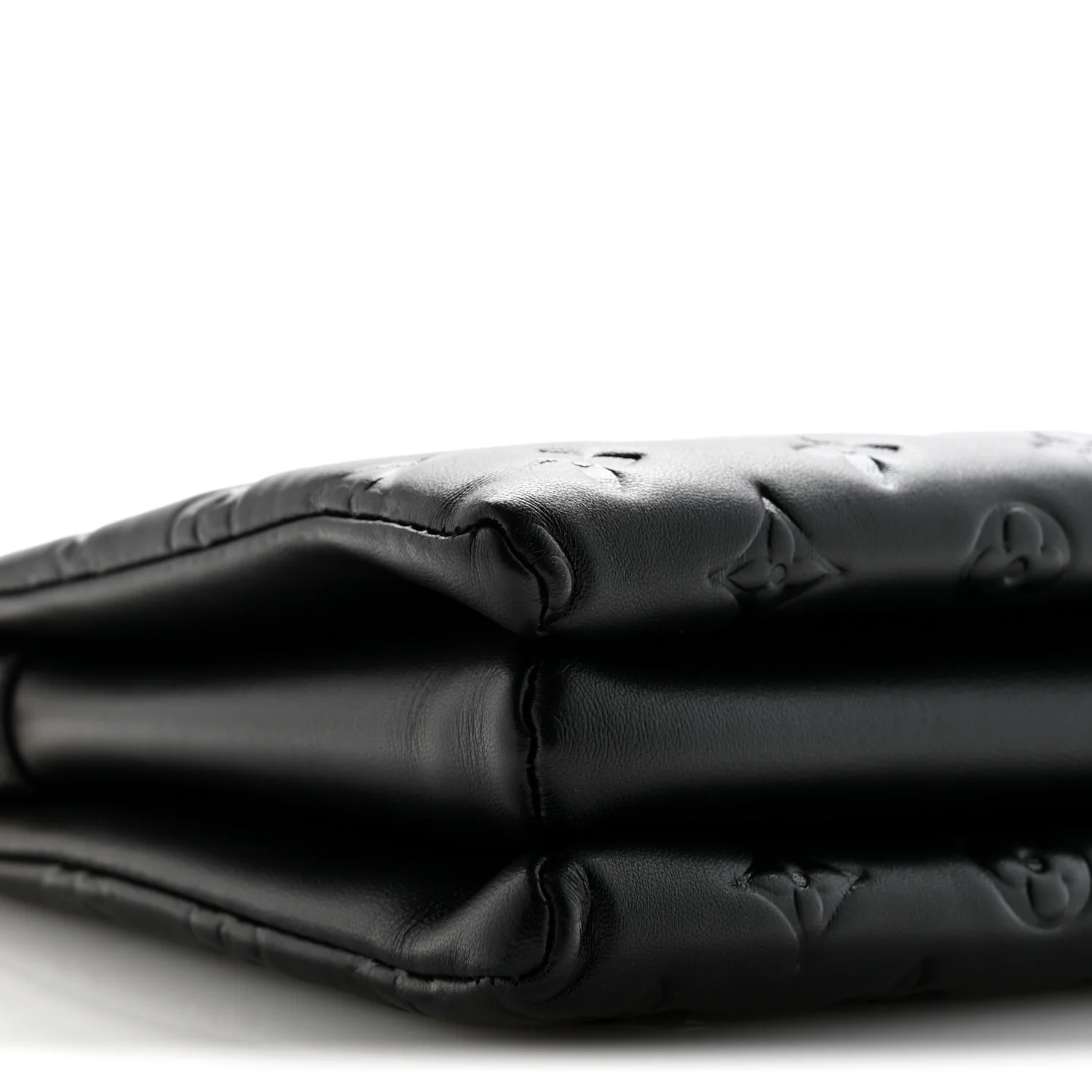 Lambskin Embossed Monogram Coussin PM Black