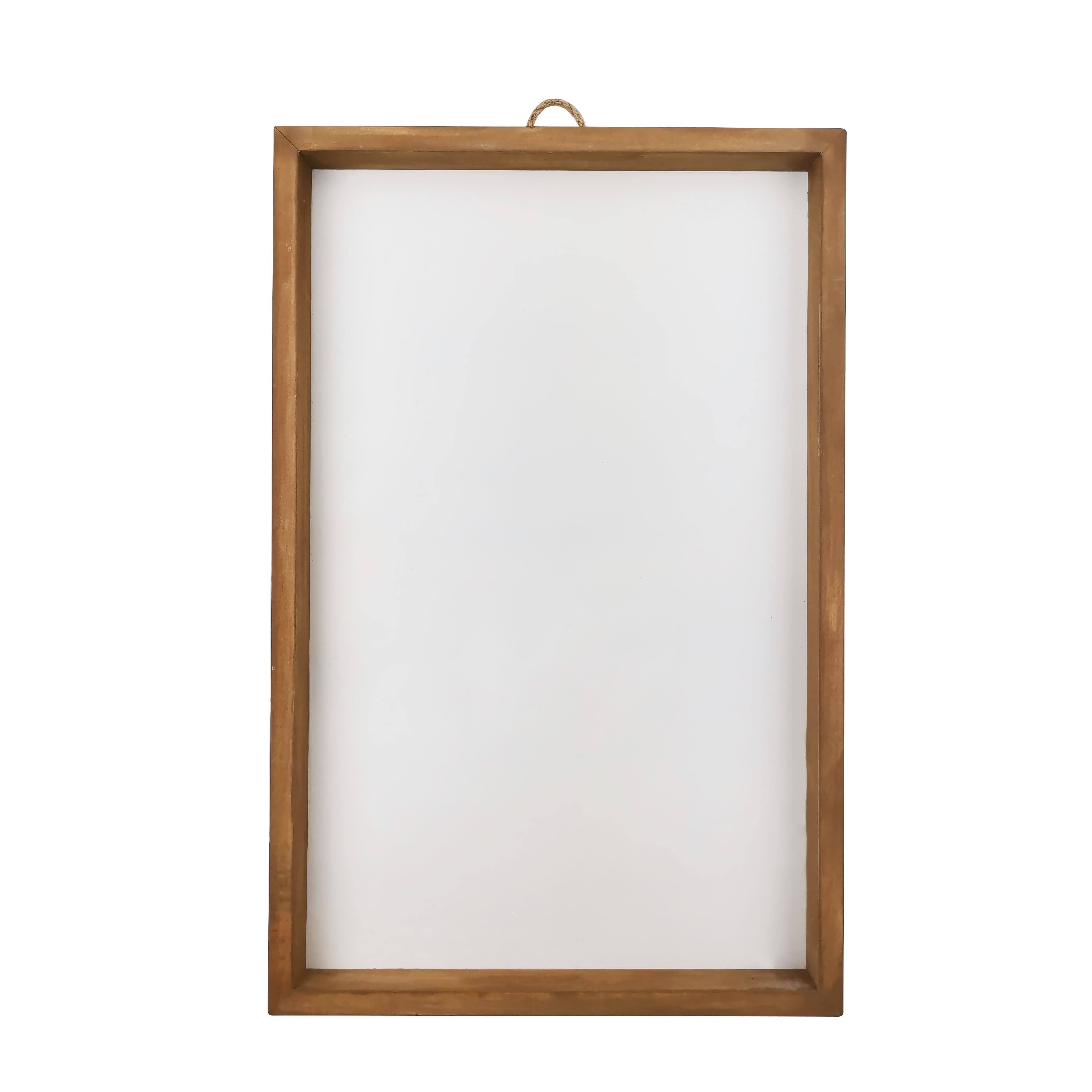Make Market White Plaque with Brown Frame - 17 x 25 in