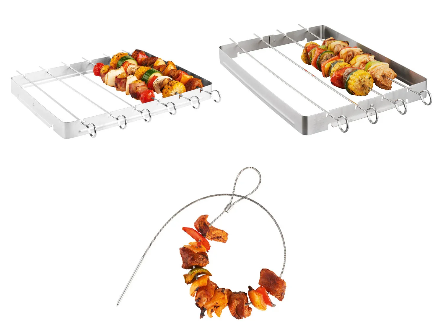 GRILLMEISTER Set de piques  brochettes pour barbecue