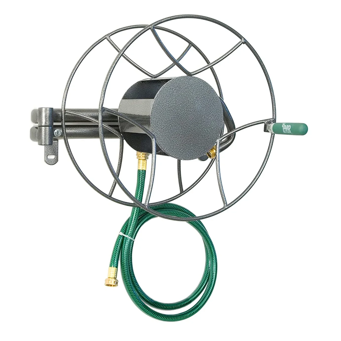 Yard Butler 100' Wall Mounted Swivel Steel Construction Garden Hose Reel