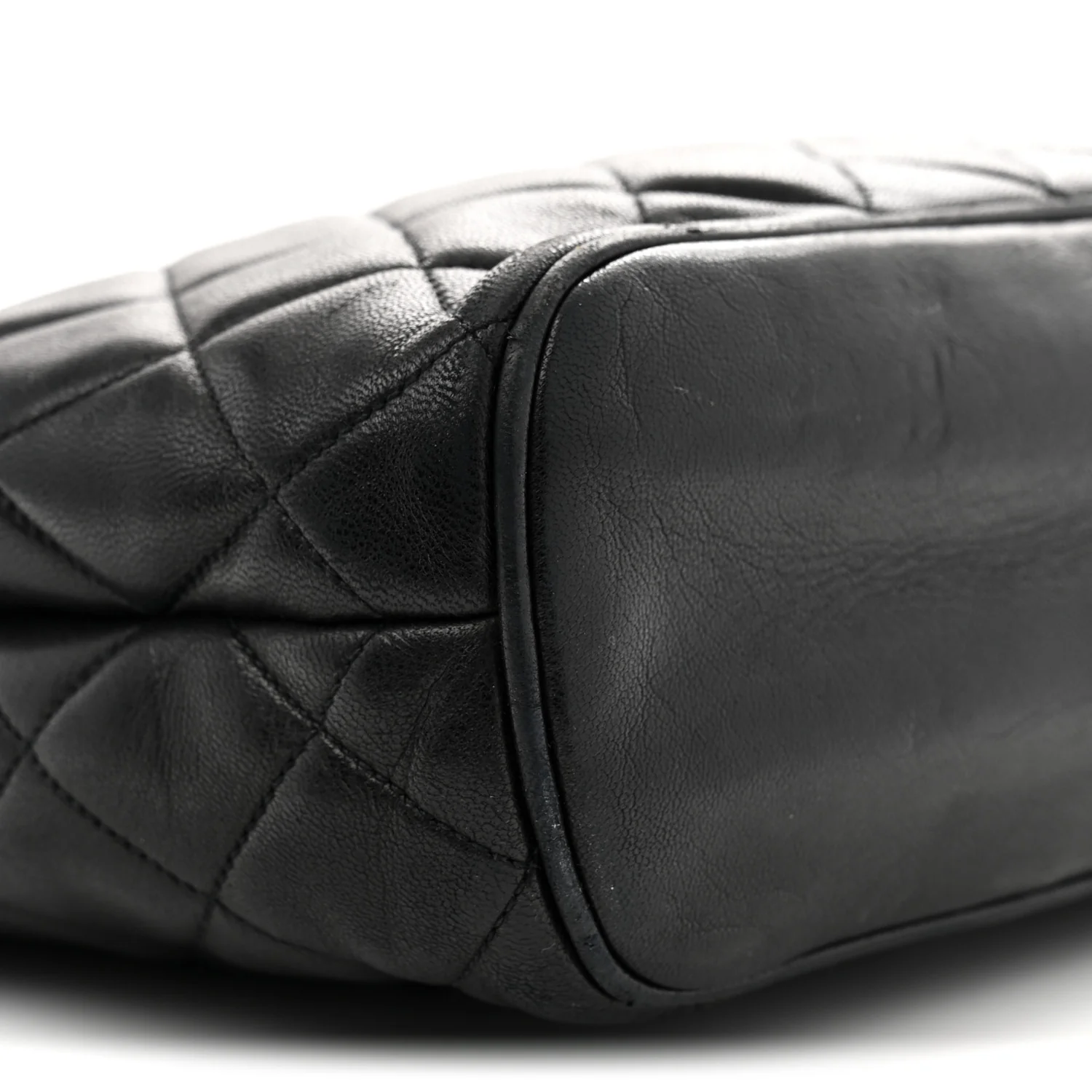 Lambskin Quilted Shoulder Bag Black