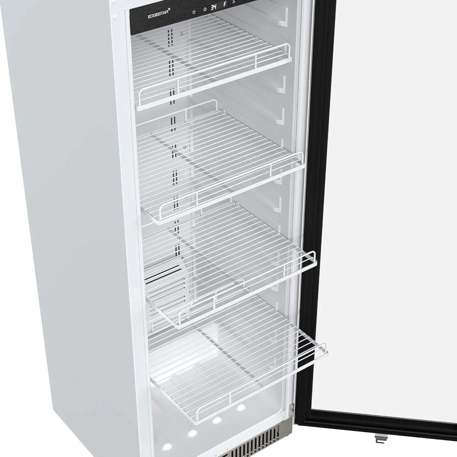 22" Wide 10.1 Cu. ft. Commercial Beverage Merchandiser - Stainless Steel, Temp Alarm, Reversible Door