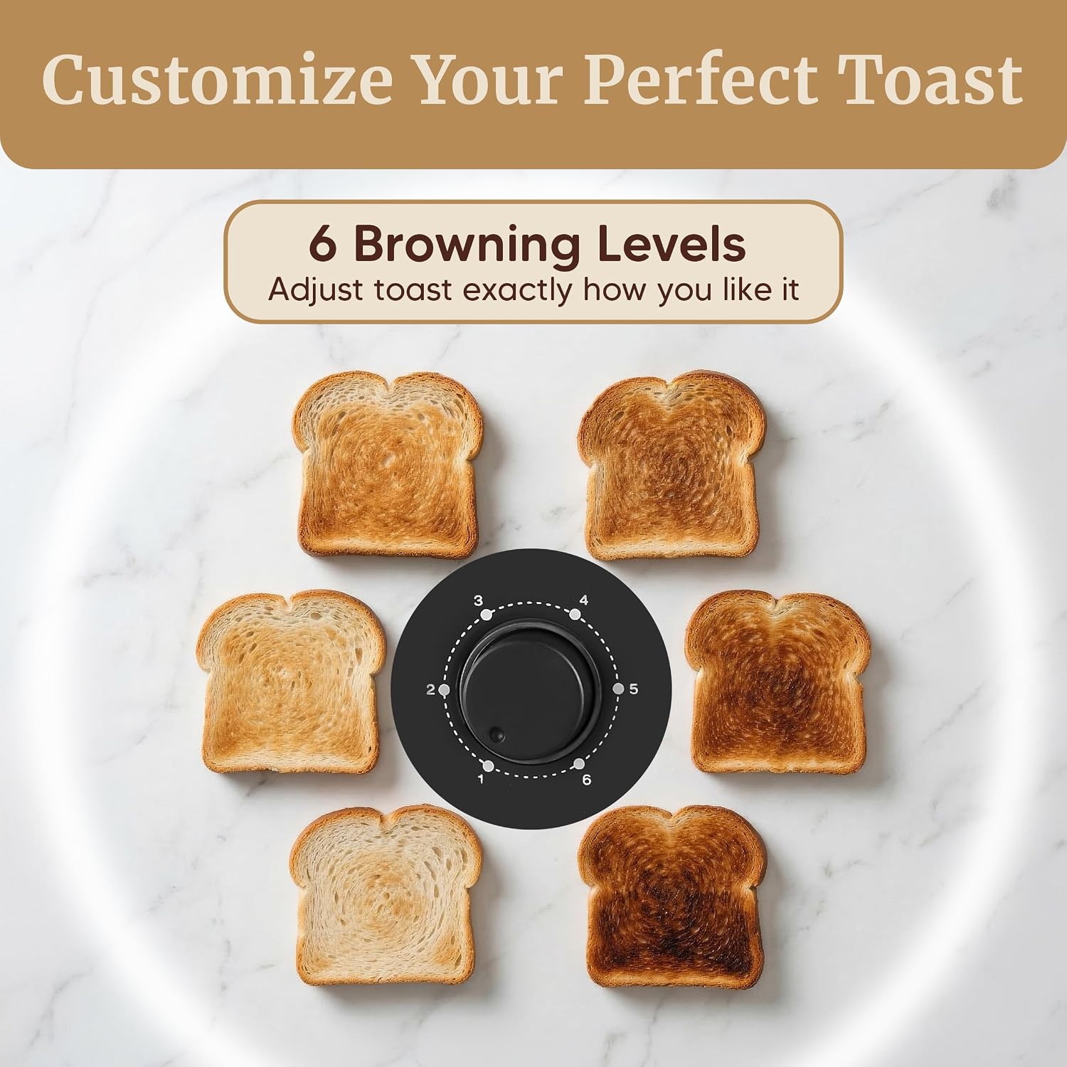 Elite Gourmet ECT-3100 4-Slice Long Slot Toaster, Stainless Steel| Extra-Wide Slots Fit Bagels, Sourdough & Texas Toast, 6 Browning Settings, Reheat, Defrost & Cancel, Built-In Warming Rack