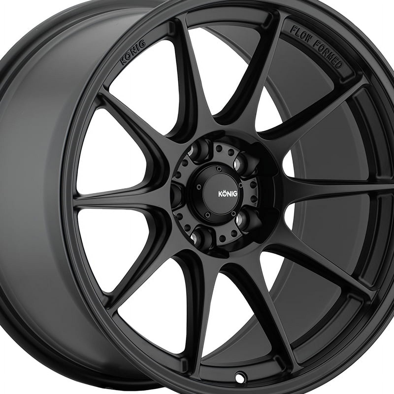 1 18x8.5 5X100 +44 57B Dekagram Semi-Matte Black Wheel Rim - Image 4