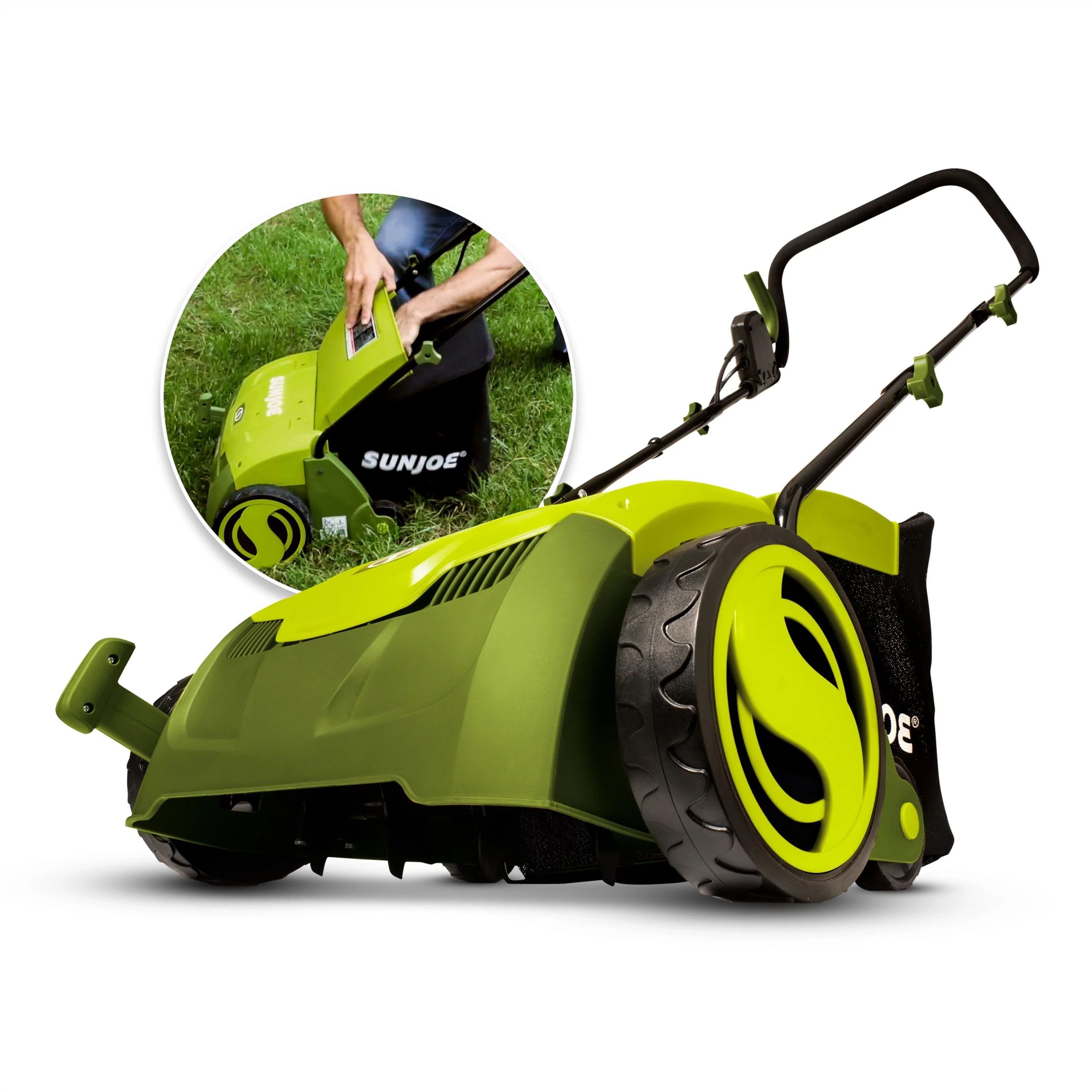 Electric 12 6 inch Lawn Dethatcher + Scarifier W/ Collection Bag, 12 Amp(13") Image 2