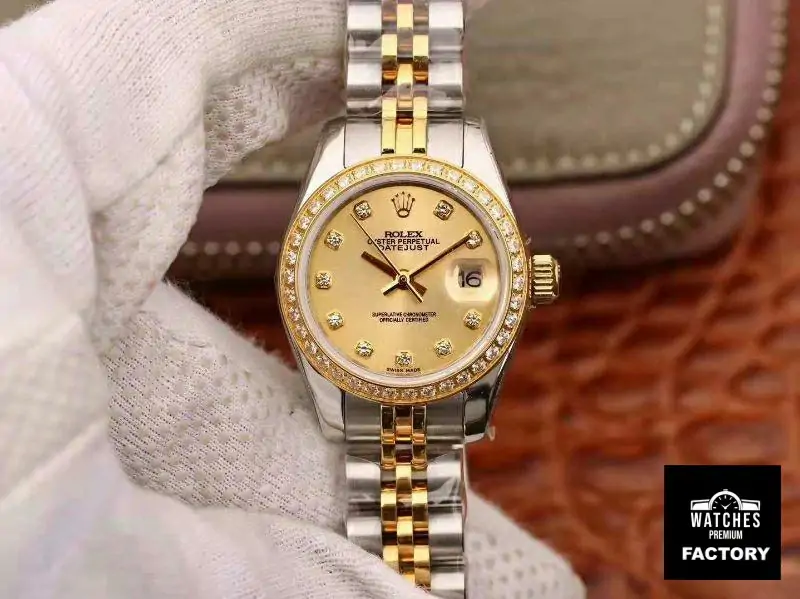 Rolex Lady Datejust 18K Gold Plating 28mm Gold Dial