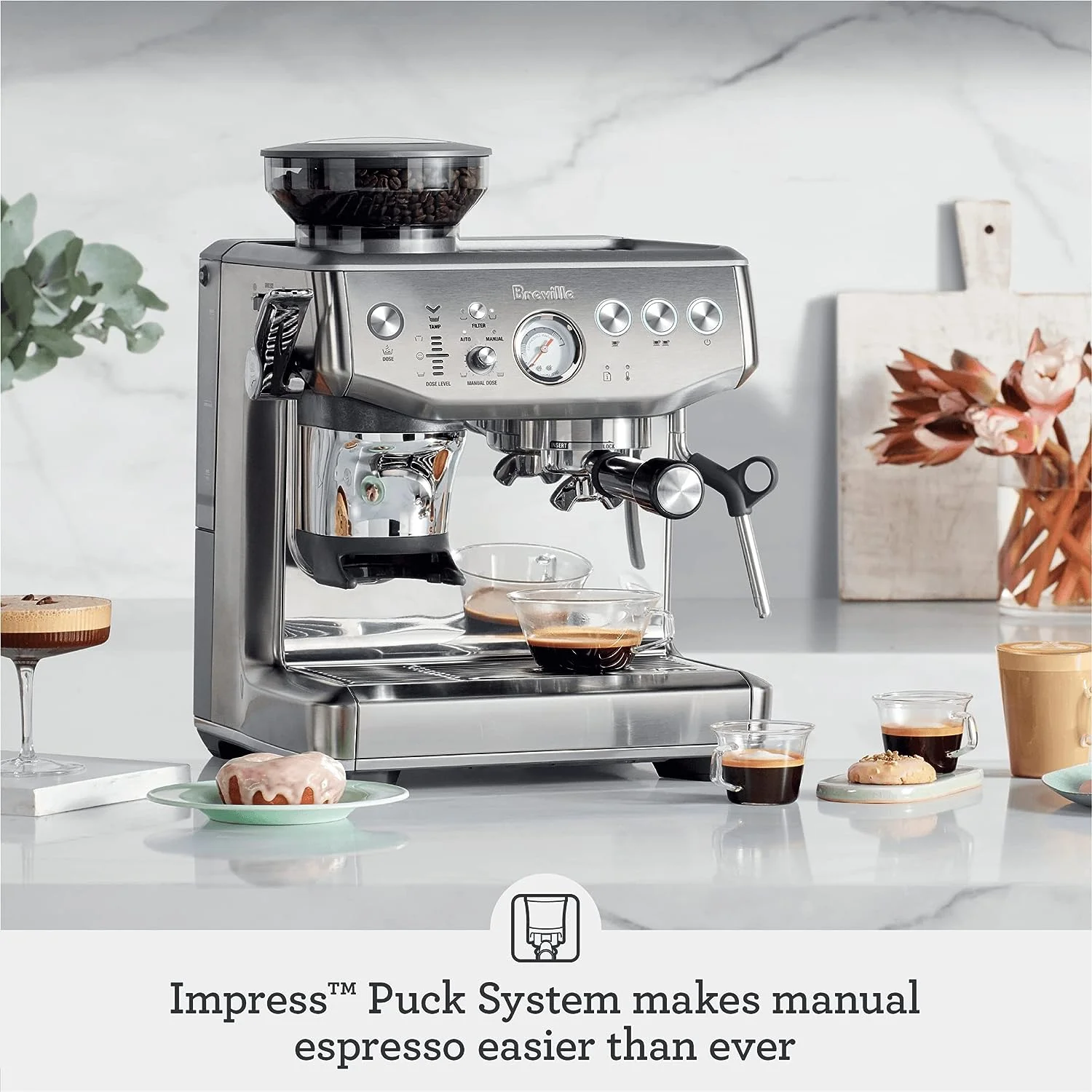 Barista Express Impress Espresso Machine, 2 Liters Black Truffle - Image 2