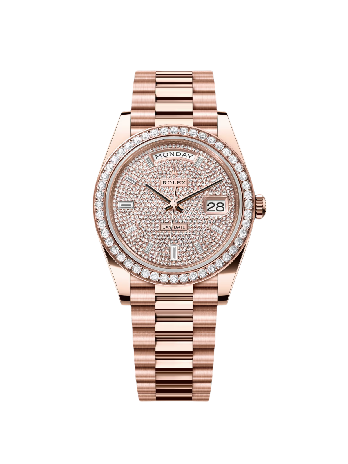 【Super Clone】RLX  Day-Date 40mm Diamonds Paved Dial 228345rbr-0002