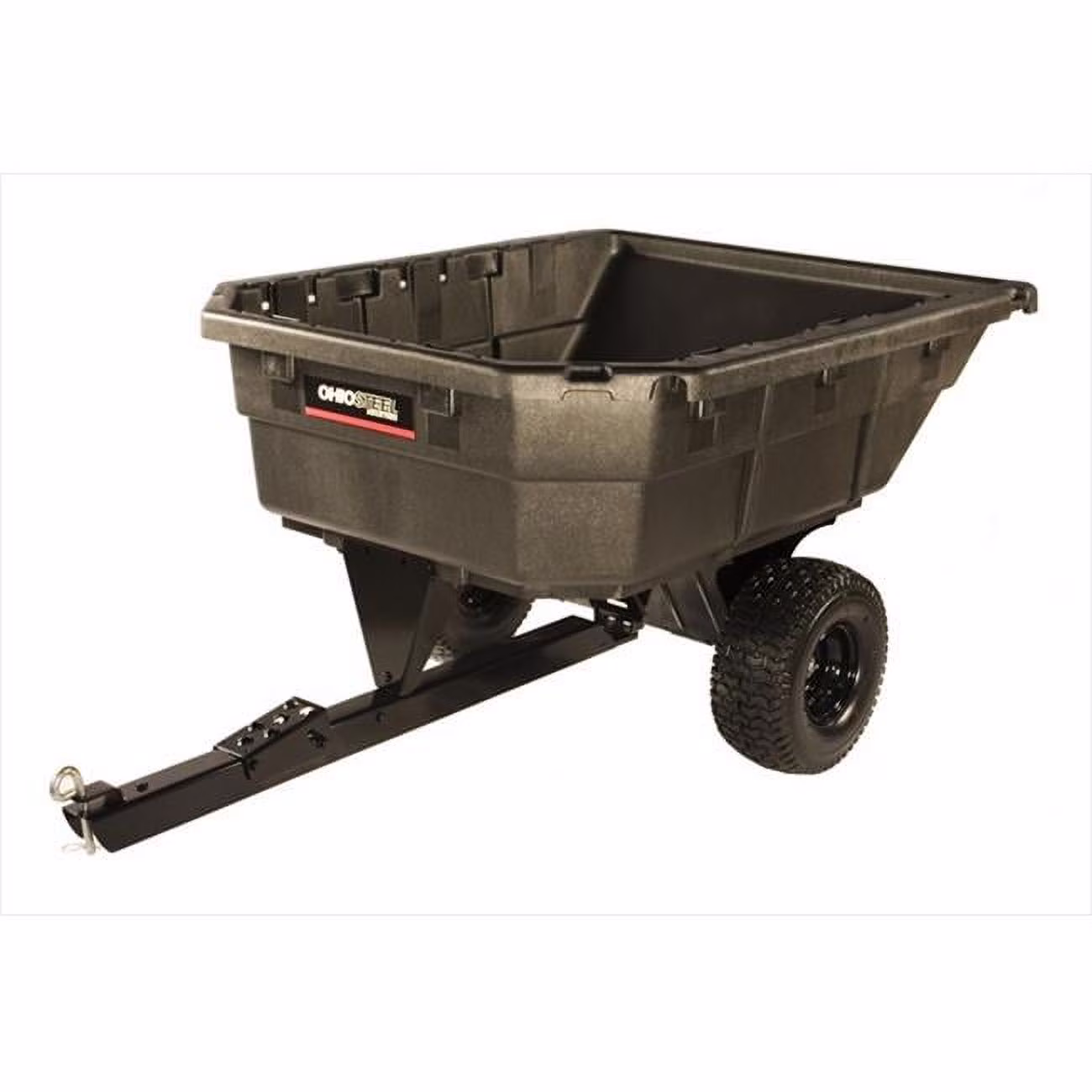 Poly Swivel Dump Cart Tractor Attachment, 12.5 cu. ft. bed, 1000 lb. load capacity