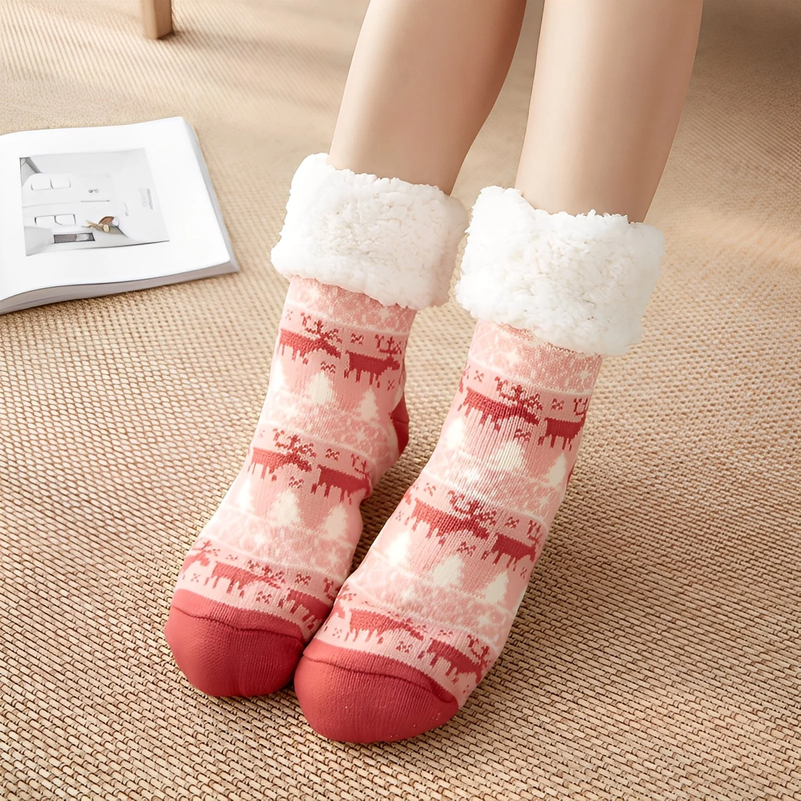 Clarice - Chaussettes de Noël mi-mollet élégantes pour femmes