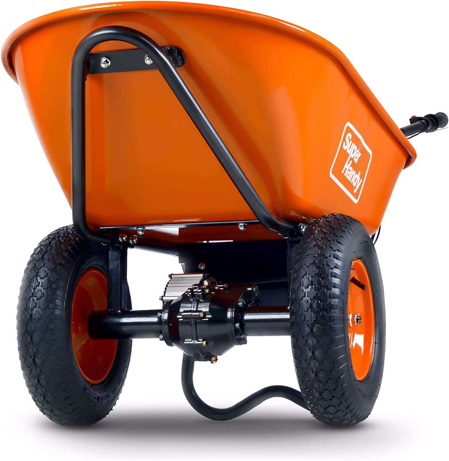 Superhandy Motorized Wheel Barrow - Electric Self - Propulsion, 48V 2ah Battery, 330 lb Capacity, 4 Cu. Ft Tub, DUMP