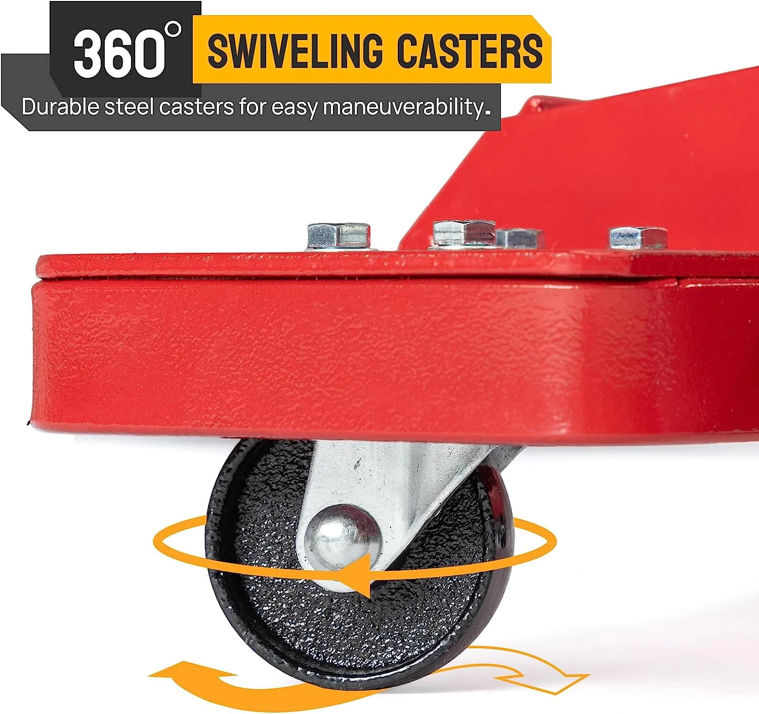 Hydraulic Transmission Service/Floor Jack Lift 1/2 Ton (1,000 lb) Capacity, Low Profile Roll Under Floor Trolley, Automotive Shop Tool Hoist Lift Lifting Jack, Red Image 6