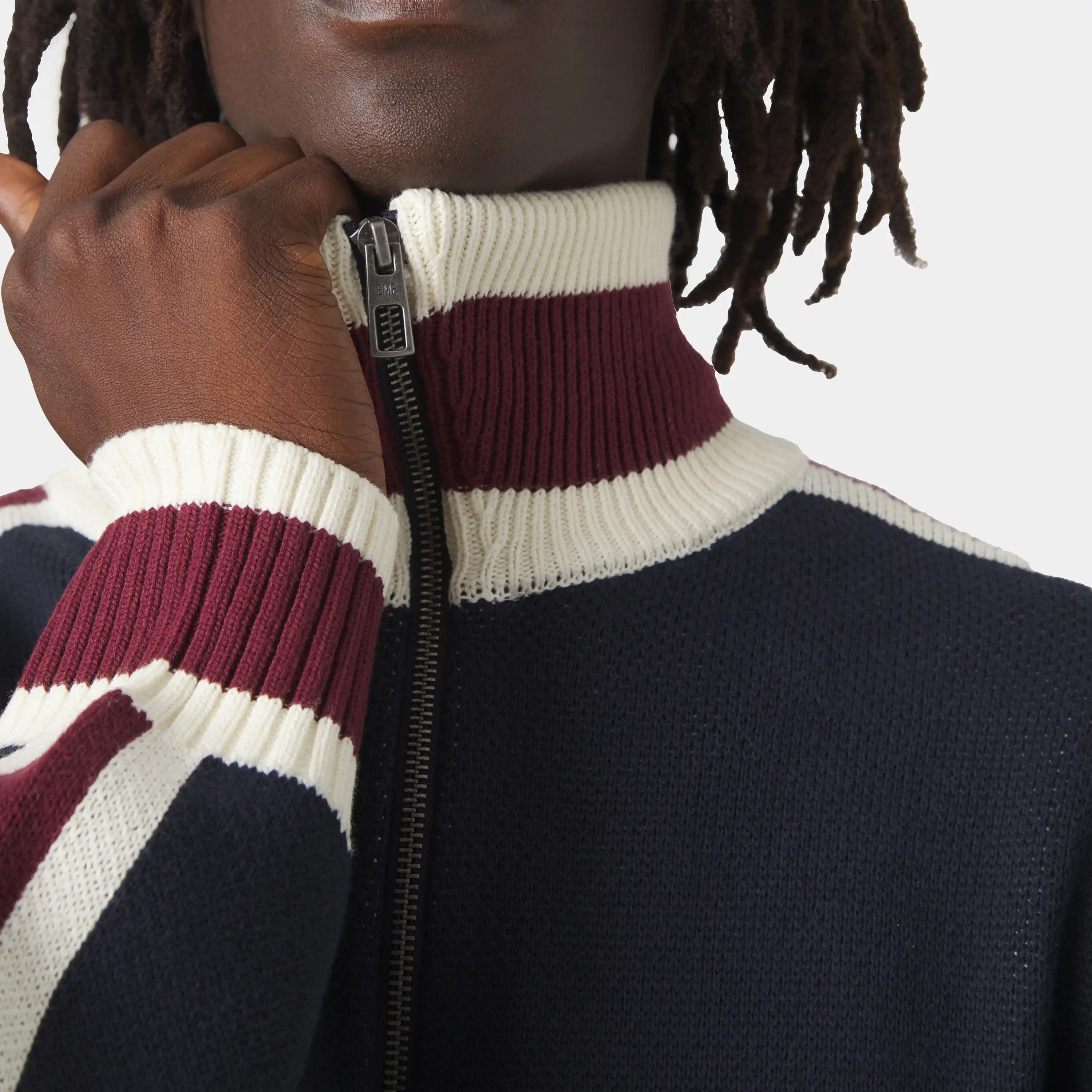 Echellor Navy Zipper Knit