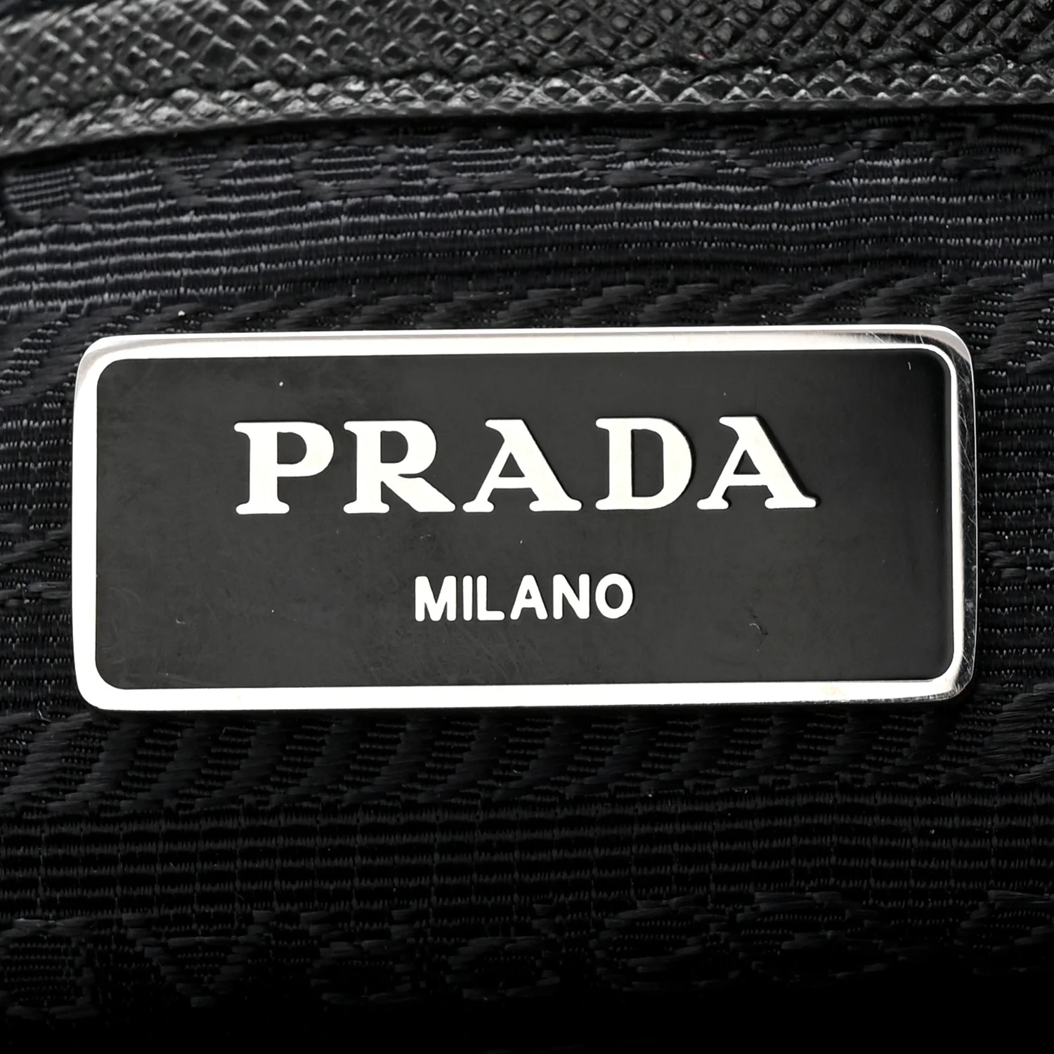 Tessuto Nylon Saffiano Medium Backpack Black