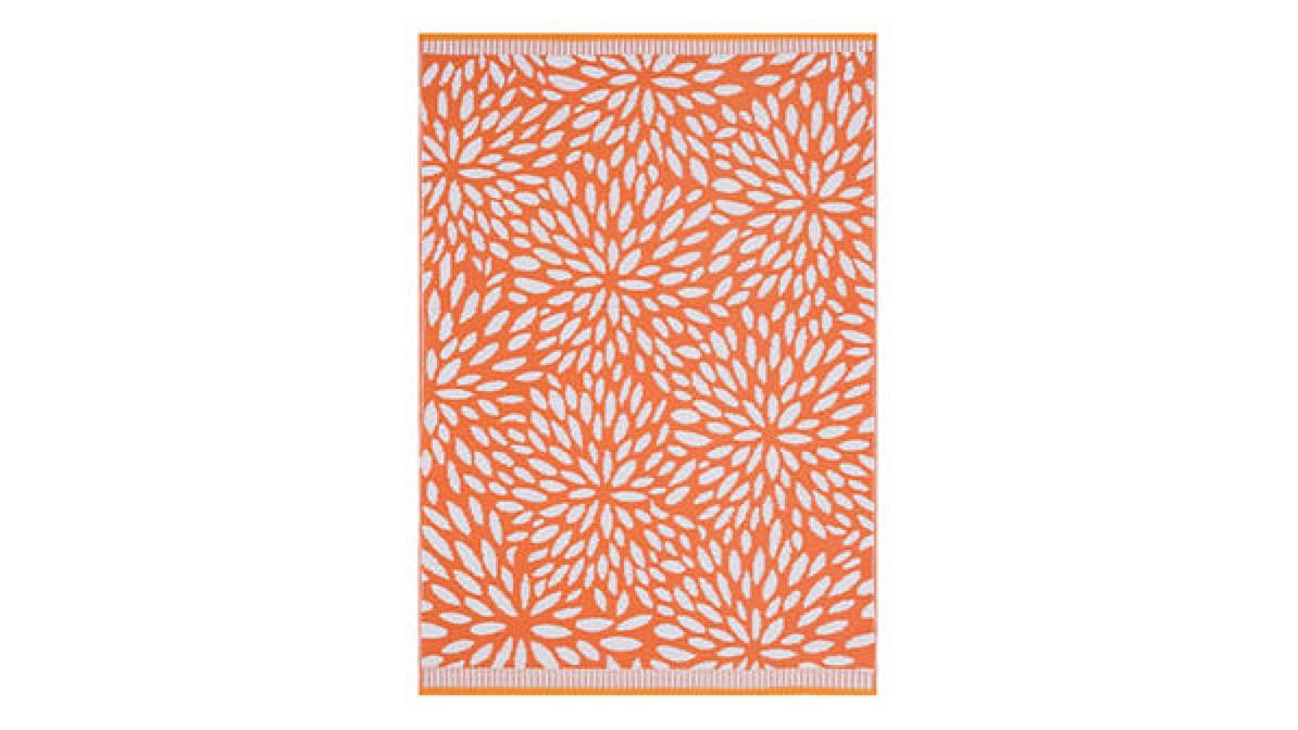 Svc1230057 5ft x 7ft Coral & White Burst Plastic Outdoor Area Rug