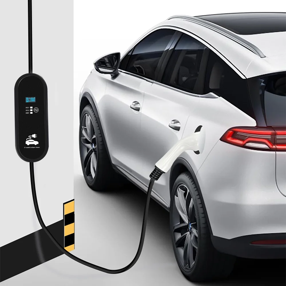 Portable EV Charger, 16A 2 8KW EVSE Charging Cable, Level 2 Electric Vehicle Charging with 16 4ft Cable Type2 IEC62196 2 Type1 J1772 Plug Controller Wallbox(Type A: 2 8KW 16 4ft) Image 5