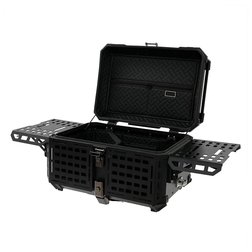 65L Motorcycle Top Case, Universal Aluminum Alloy Motorbike Tail Box