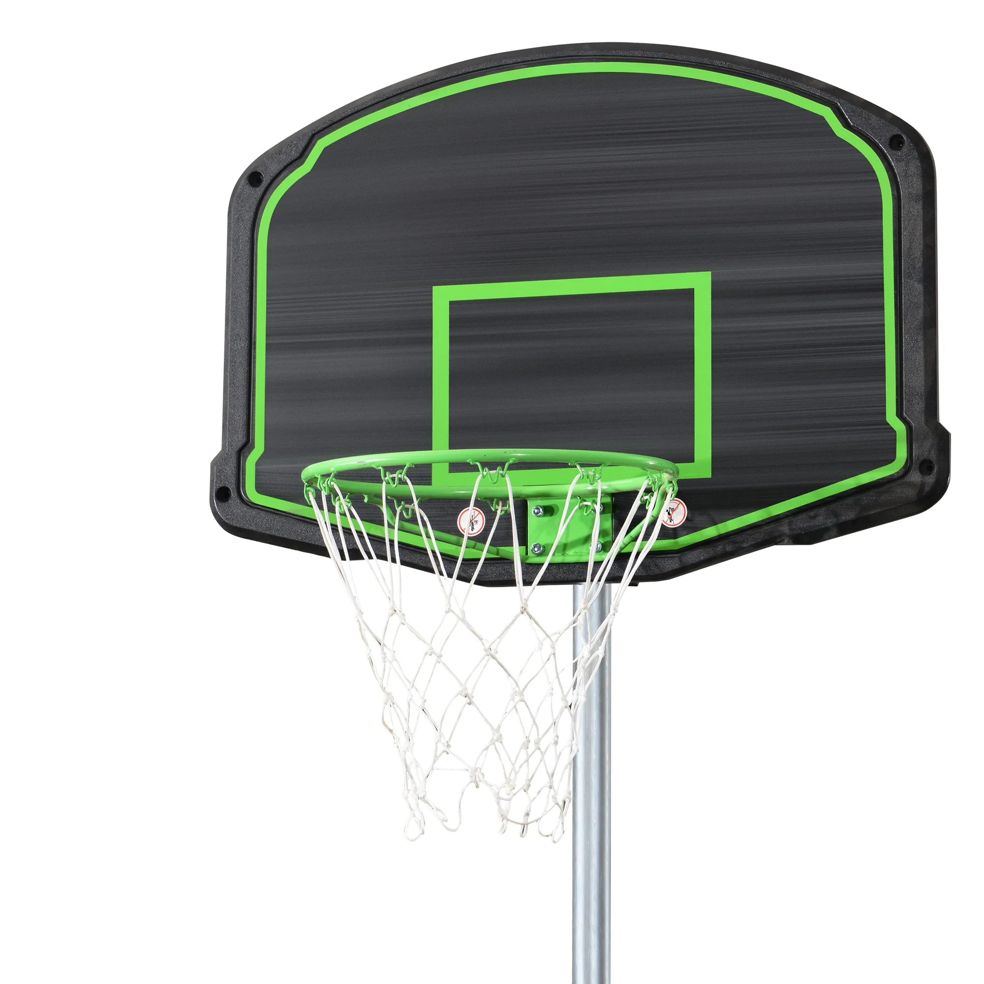 14-Feet Round Trampoline with Swing Slide Basketball Hoop, Outdoor Exercise Jumping Bouncer Trampoline with Safety Enclosure Net and Ladder for Kids Teens Adults, Green(14') - Image 5