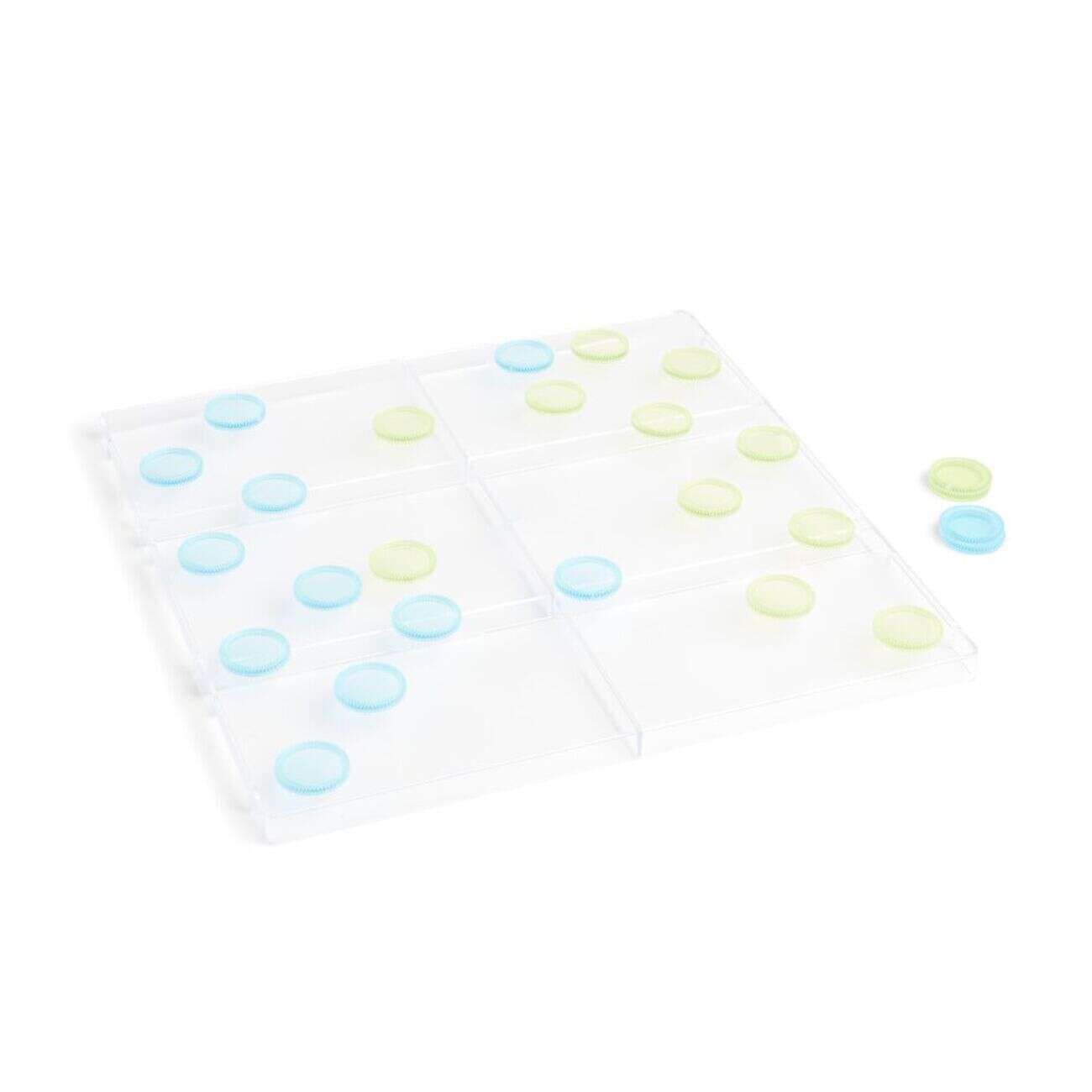 Jeu de dame transparent 25x25cm