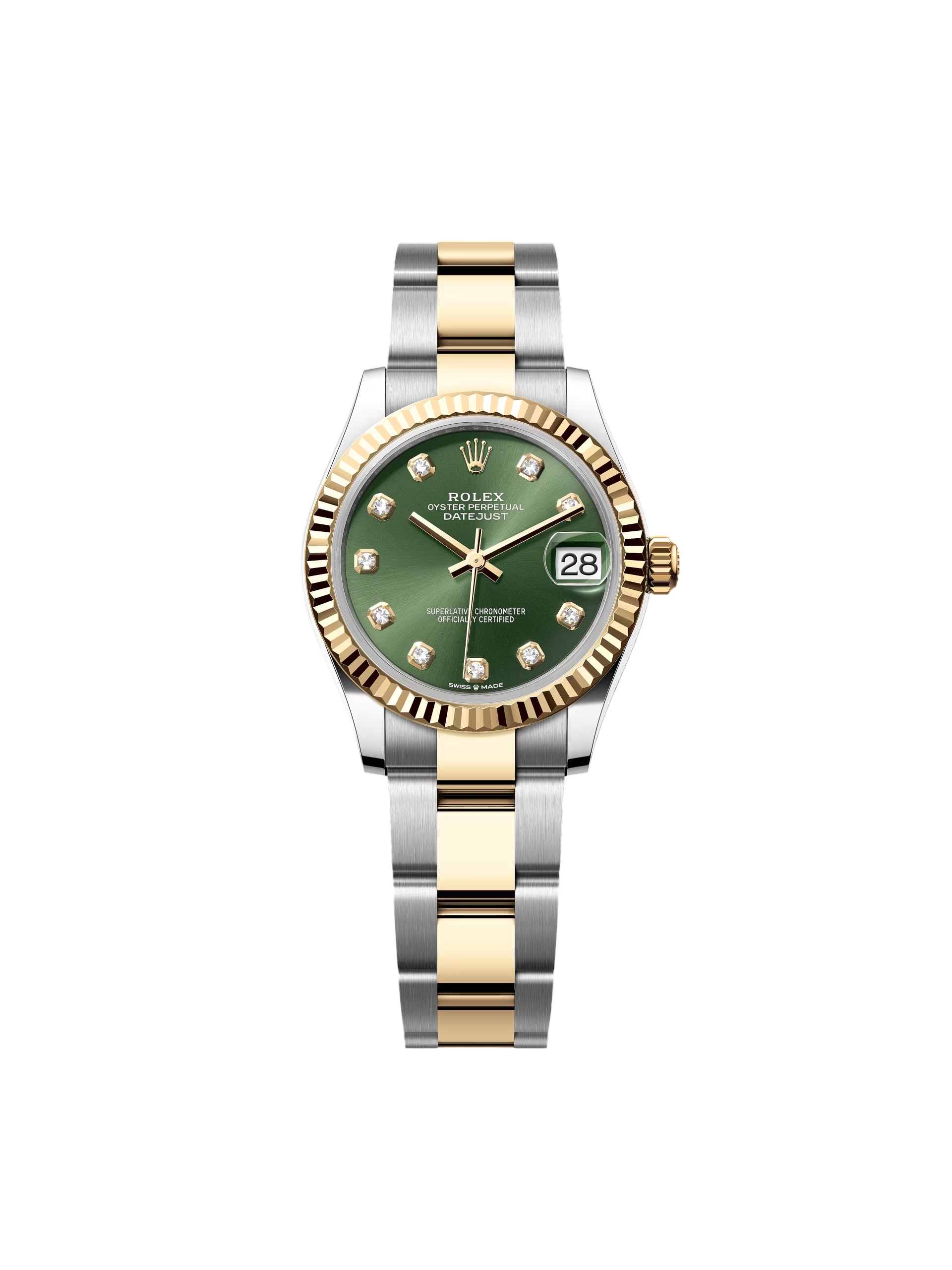 【Super Clone】RLX Datejust m278273-0029/0030 31mm Olive Green Dial Stainless Steel and Yellow Gold Oyster Watch