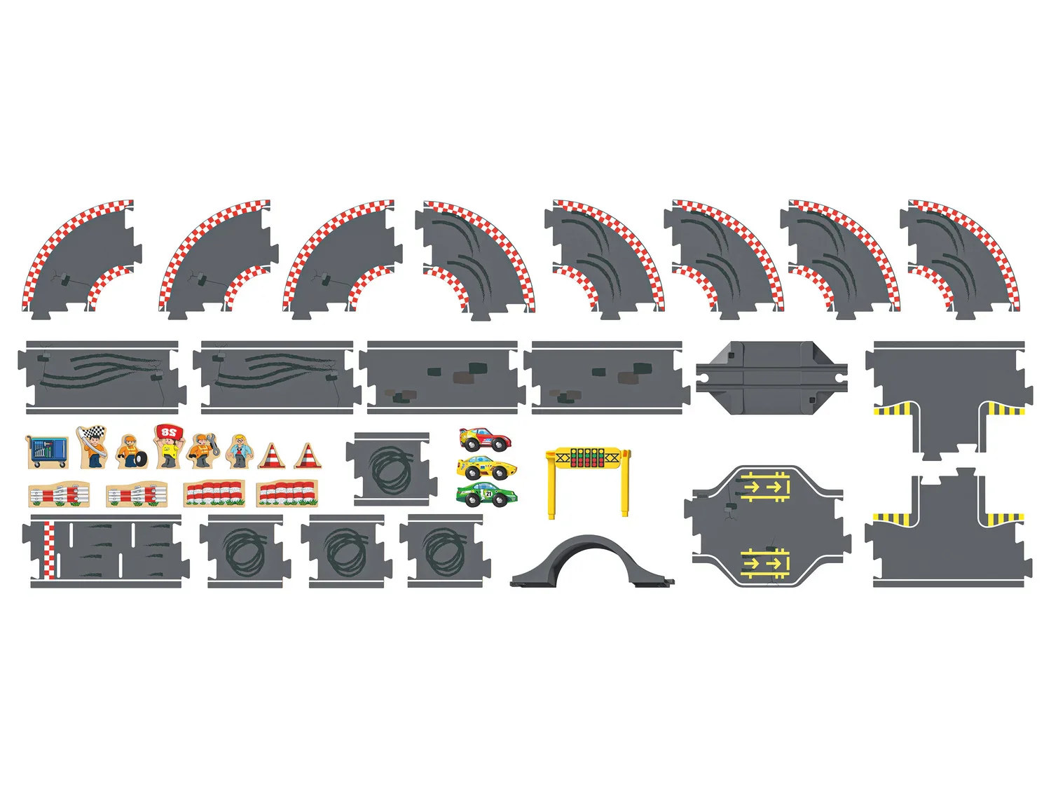 Playtive Set de circuit en bois